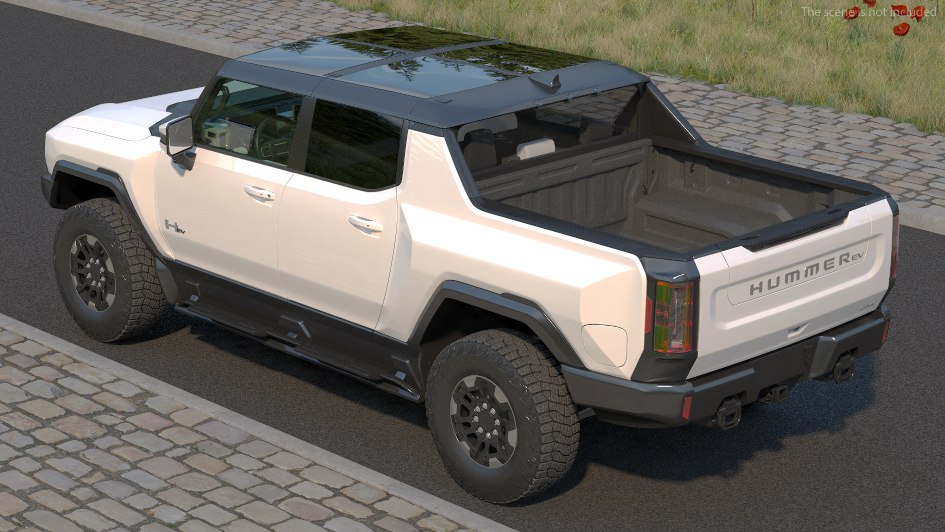 3D GMC Hummer EV PICKUP Lights Off
