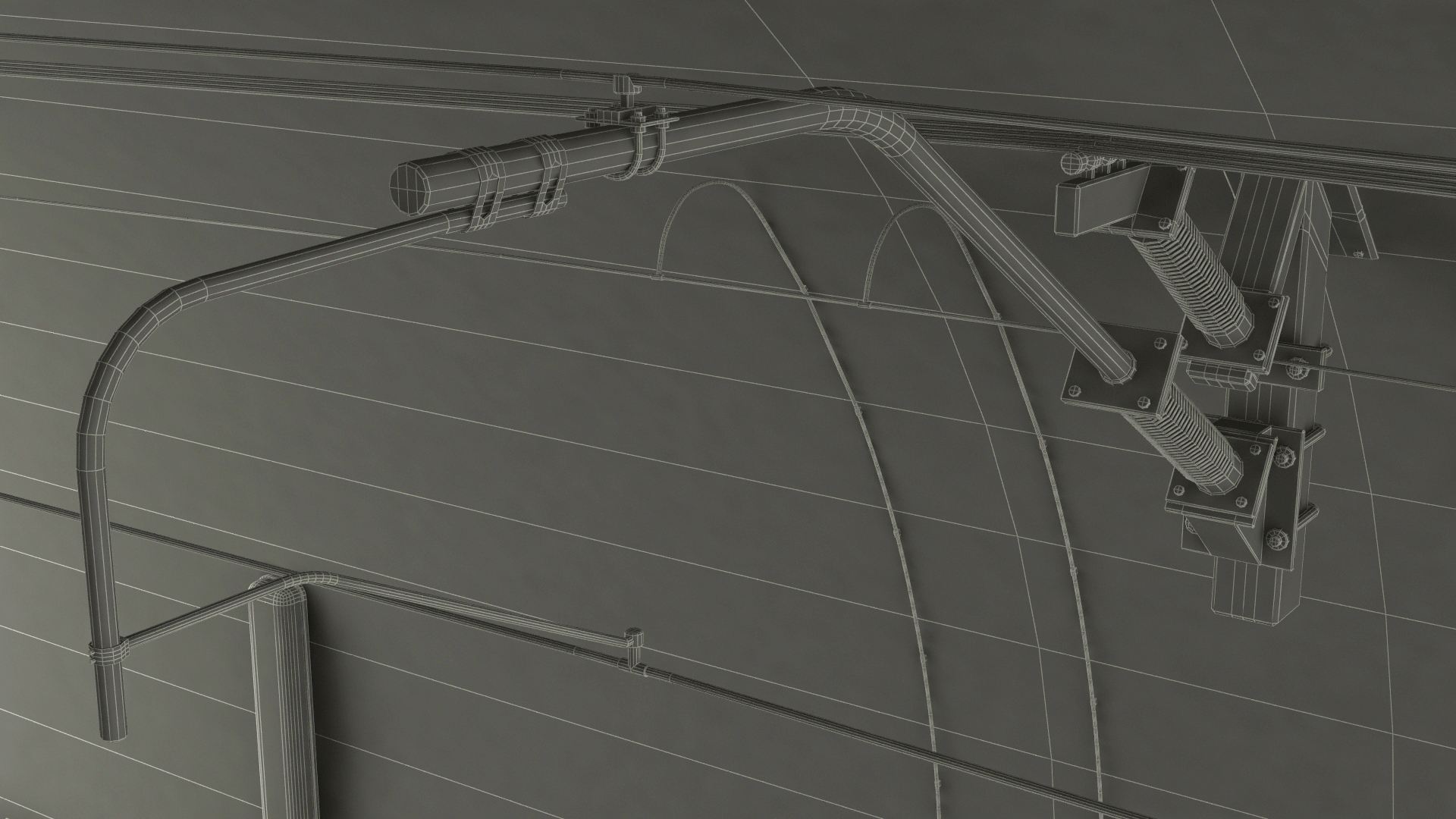 Subway Tunnel Section with Train 3D