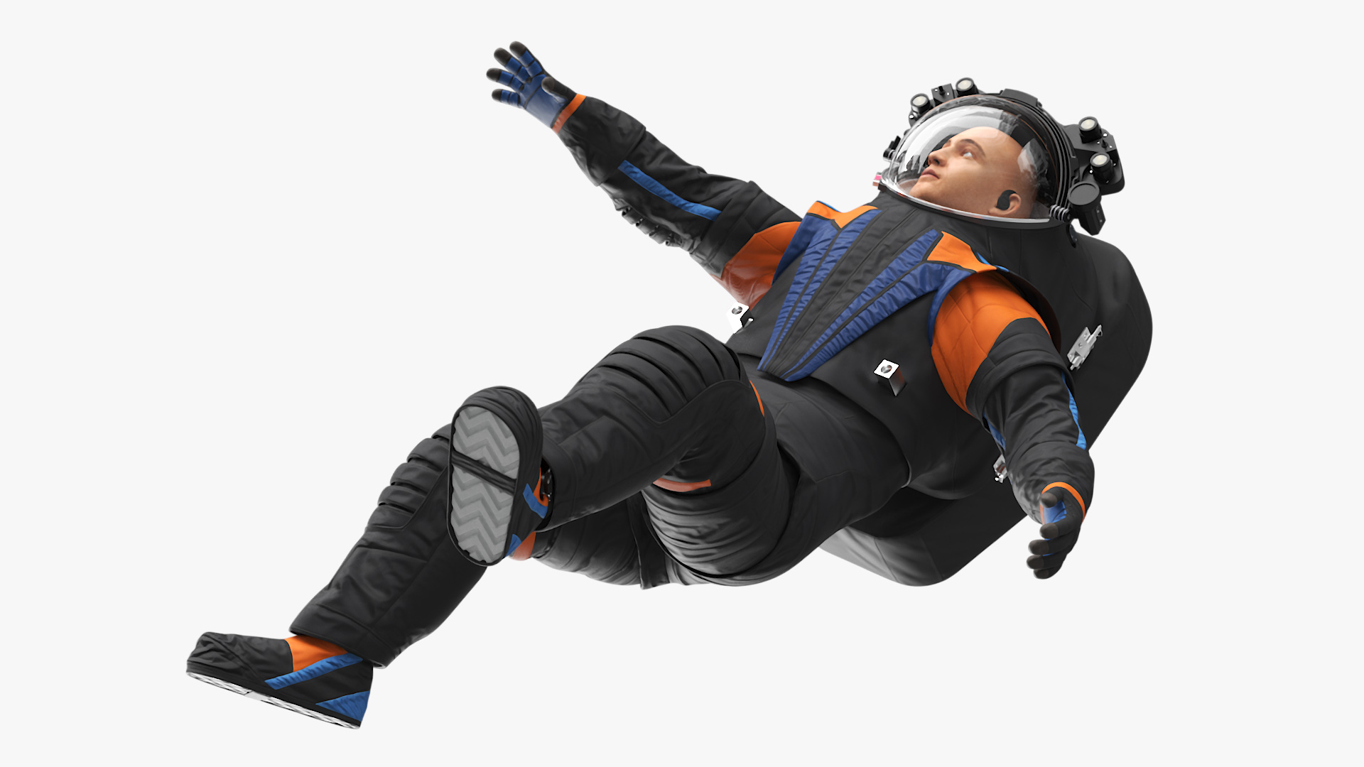 Astronaut Wearing Spacesuit Rigged 3D model