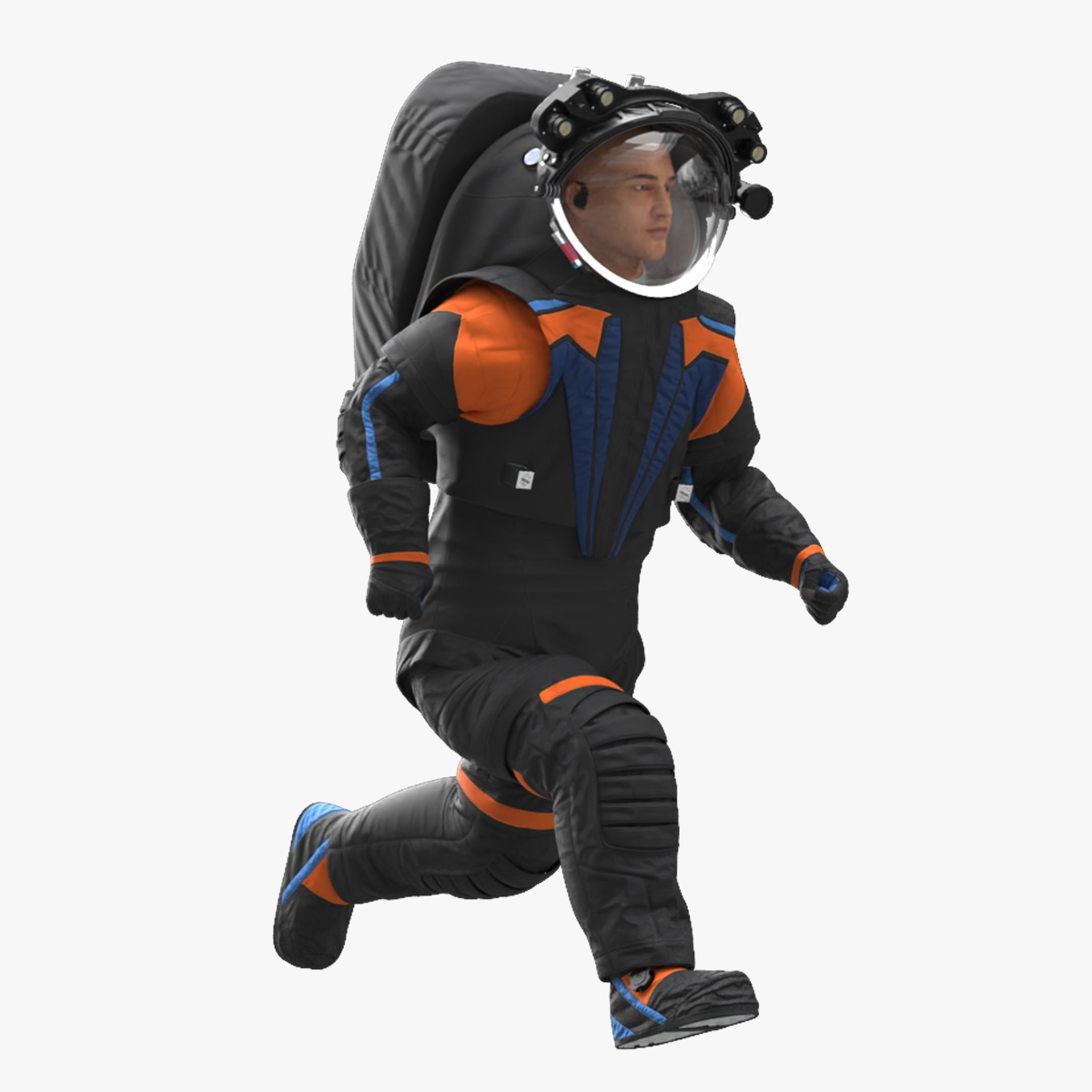 Astronaut Wearing Spacesuit Rigged 3D model
