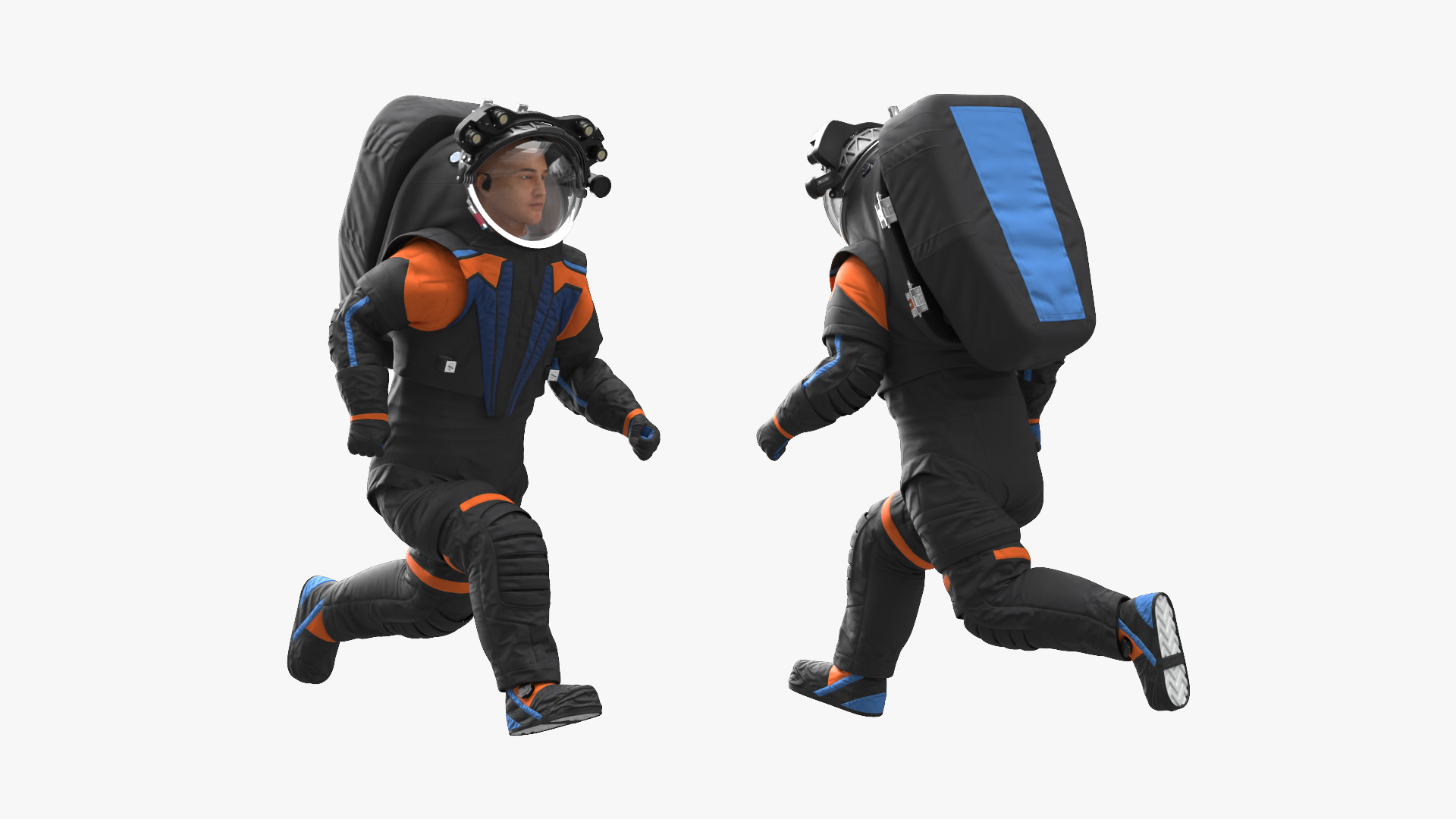 Astronaut Wearing Spacesuit Rigged 3D model