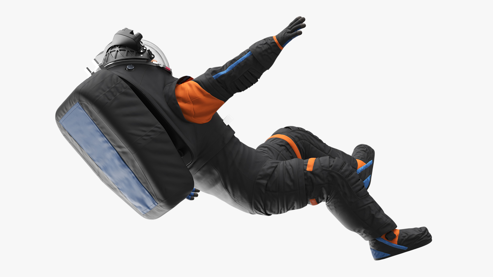 Astronaut Wearing Spacesuit Rigged 3D model