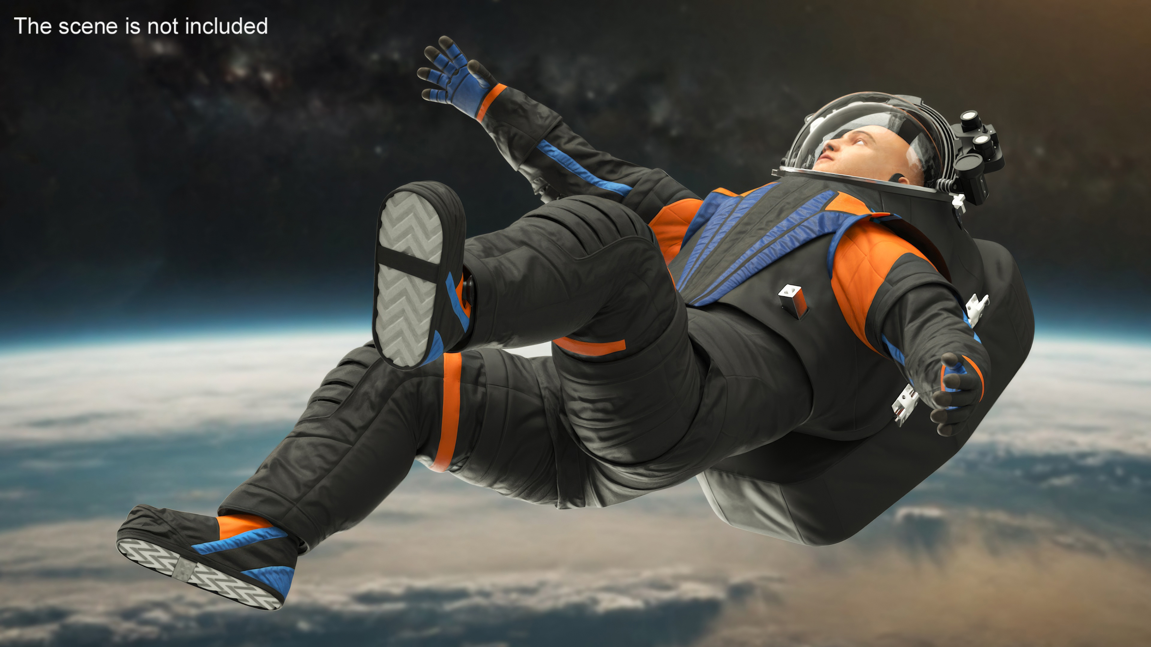Astronaut Wearing Spacesuit Rigged 3D model