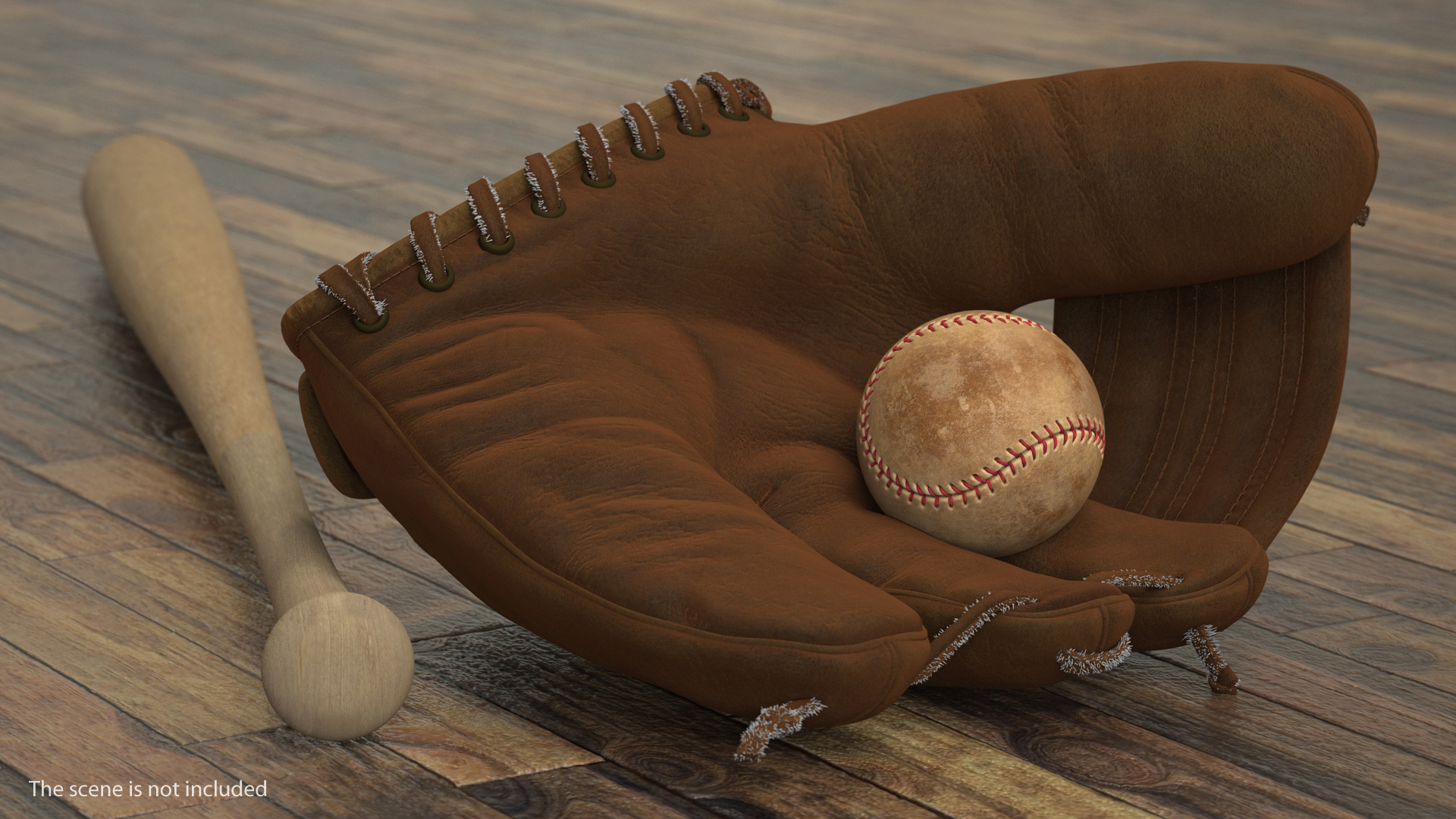 3D model Vintage Baseball Glove Generic