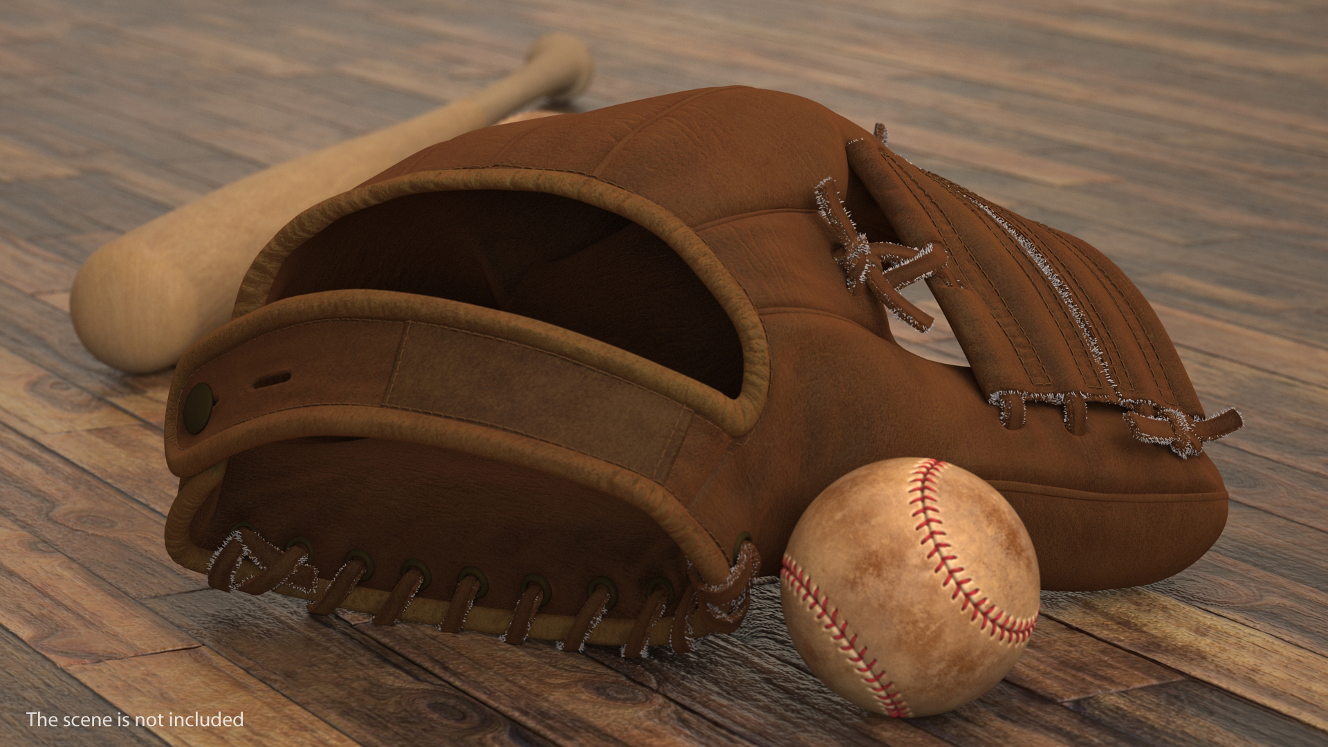 3D model Vintage Baseball Glove Generic