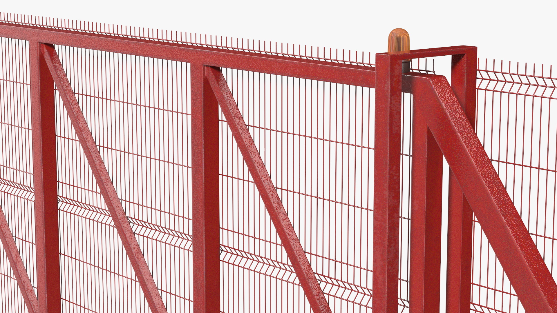 3D Welded Mesh Gates Red