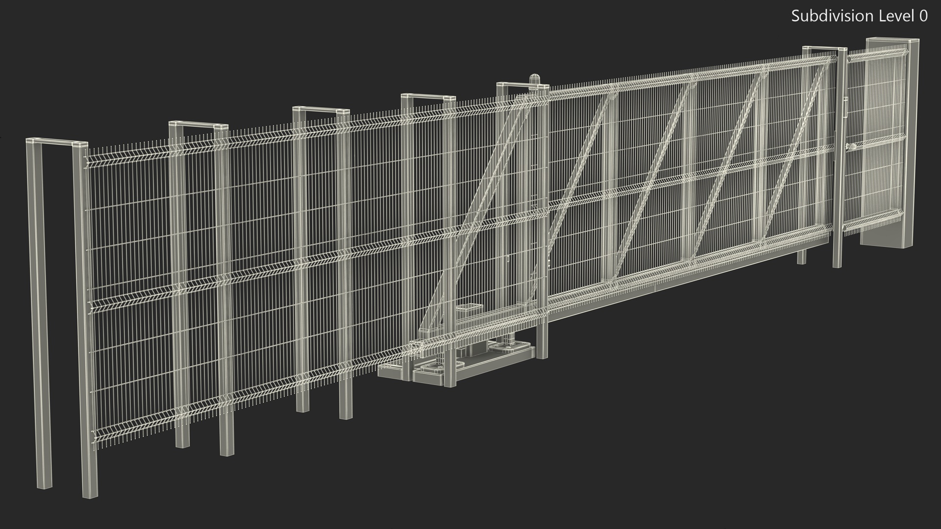 3D Welded Mesh Gates Red