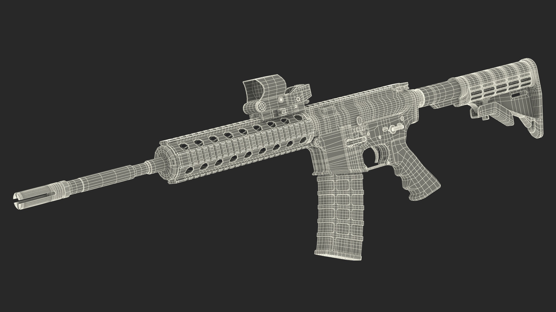3D Army Soldier in Green Camo with Rifle Aiming Fur model