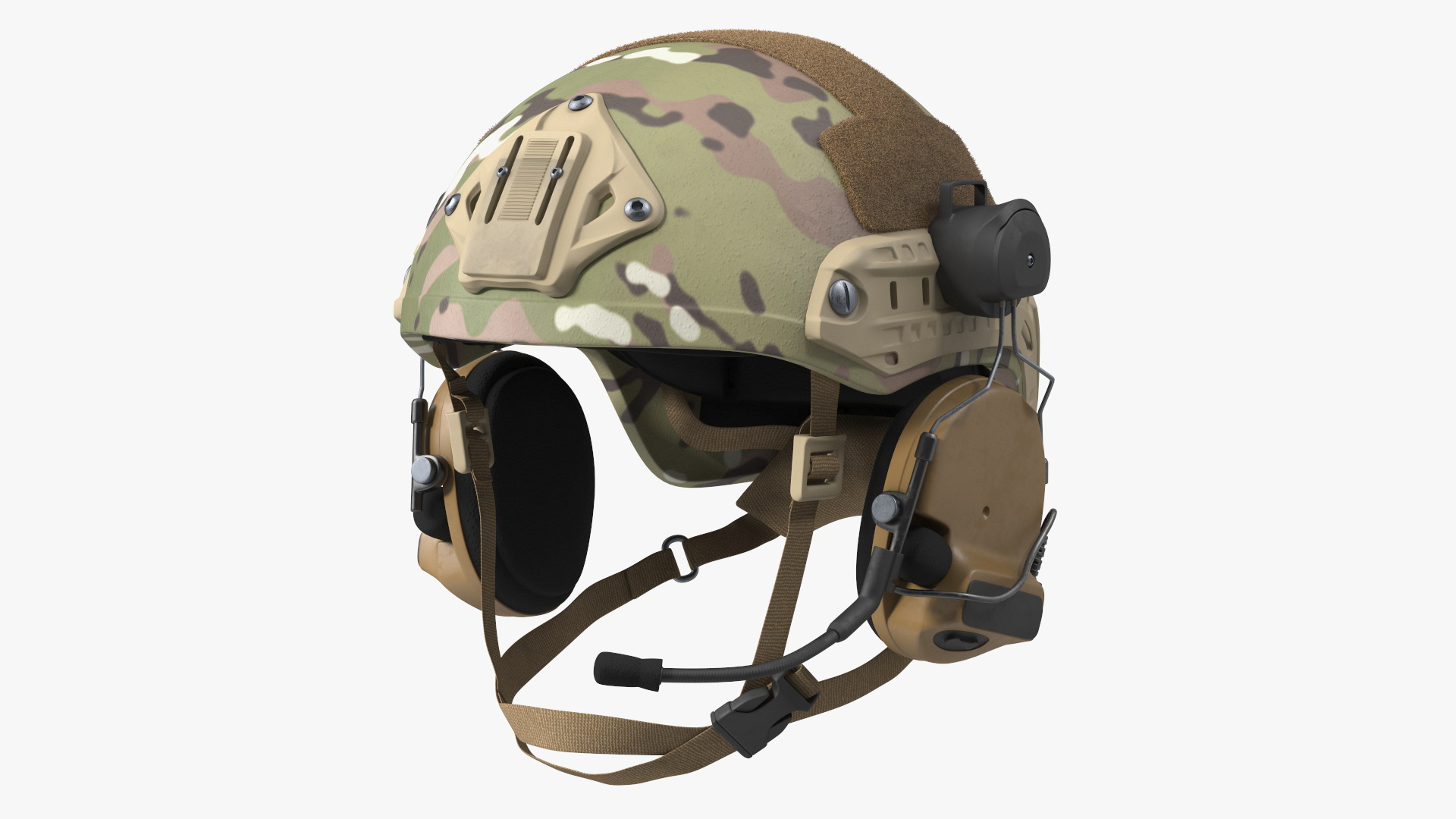 3D Army Soldier in Green Camo with Rifle Aiming Fur model