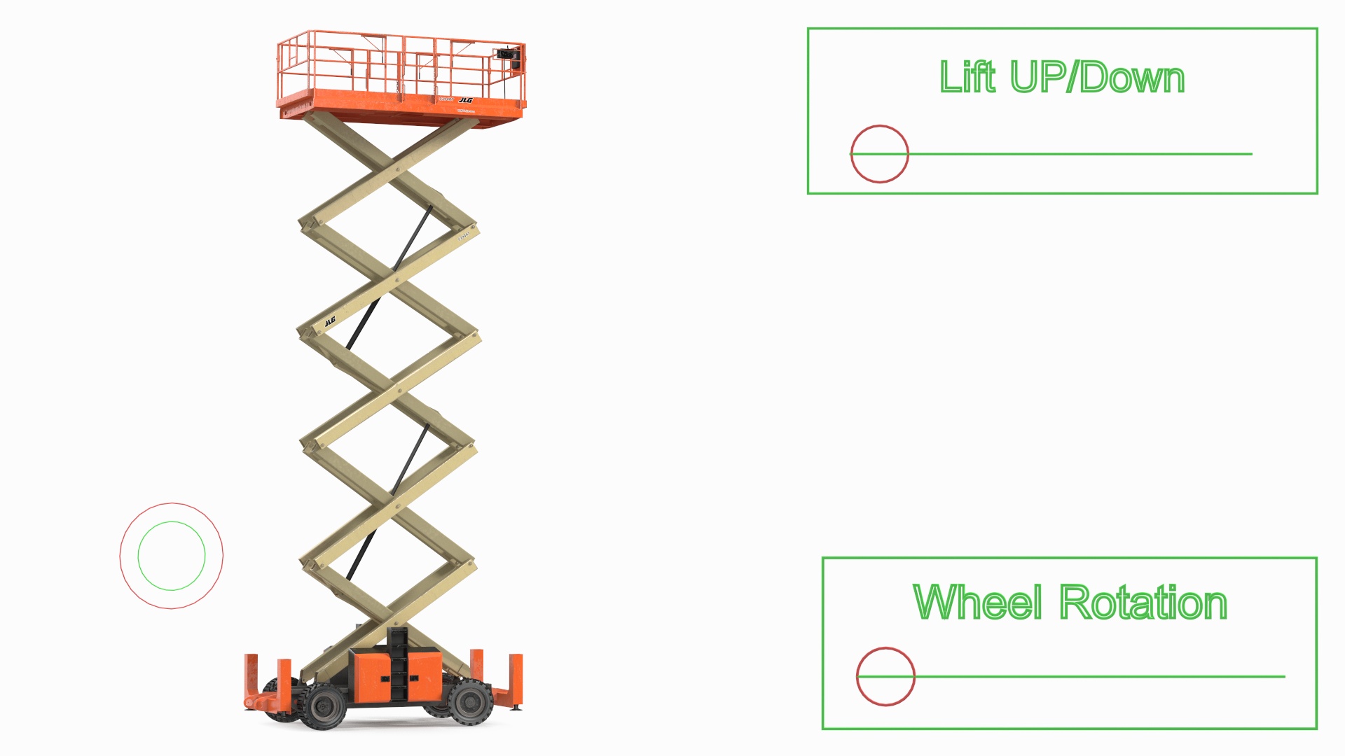 3D JLG Scissor Lift Rigged model