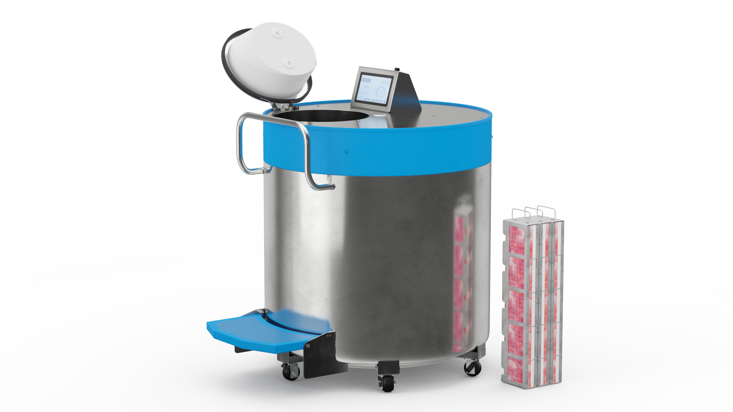 3D Cryogenic Freezer with Cryo-boxes model