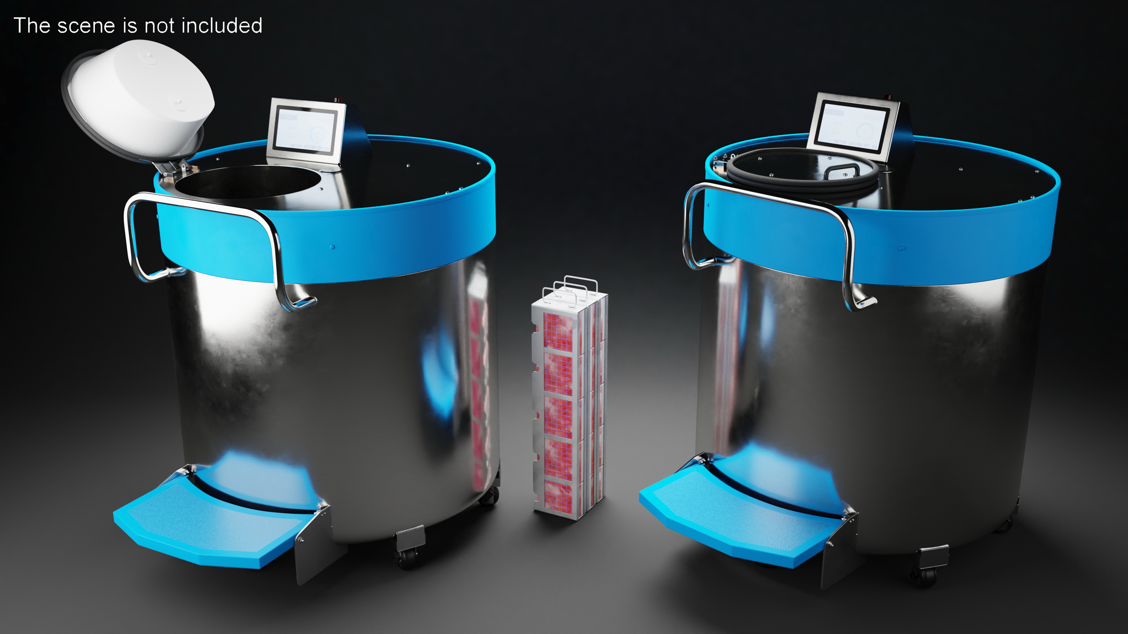 3D Cryogenic Freezer with Cryo-boxes model