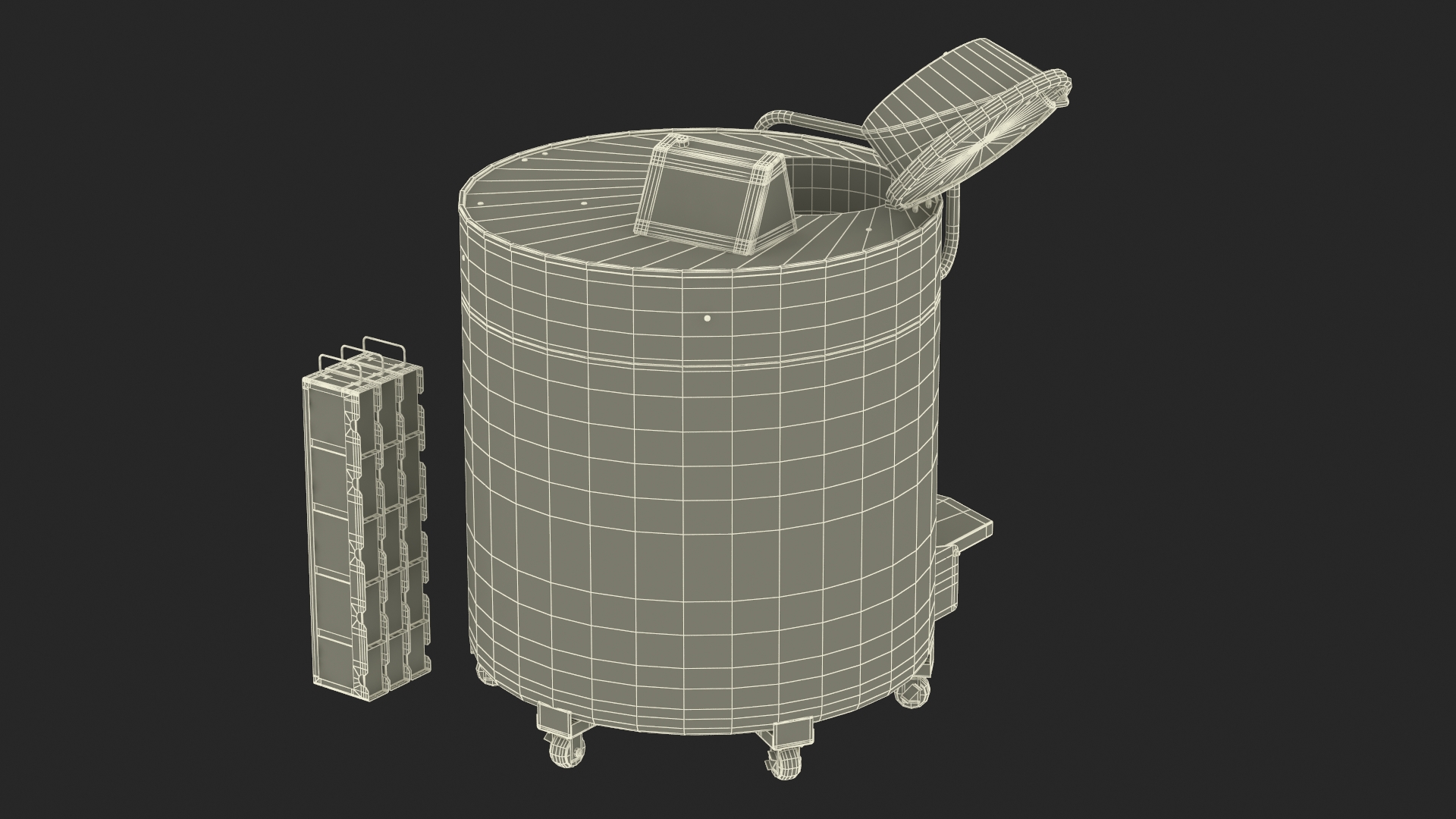 3D Cryogenic Freezer with Cryo-boxes model
