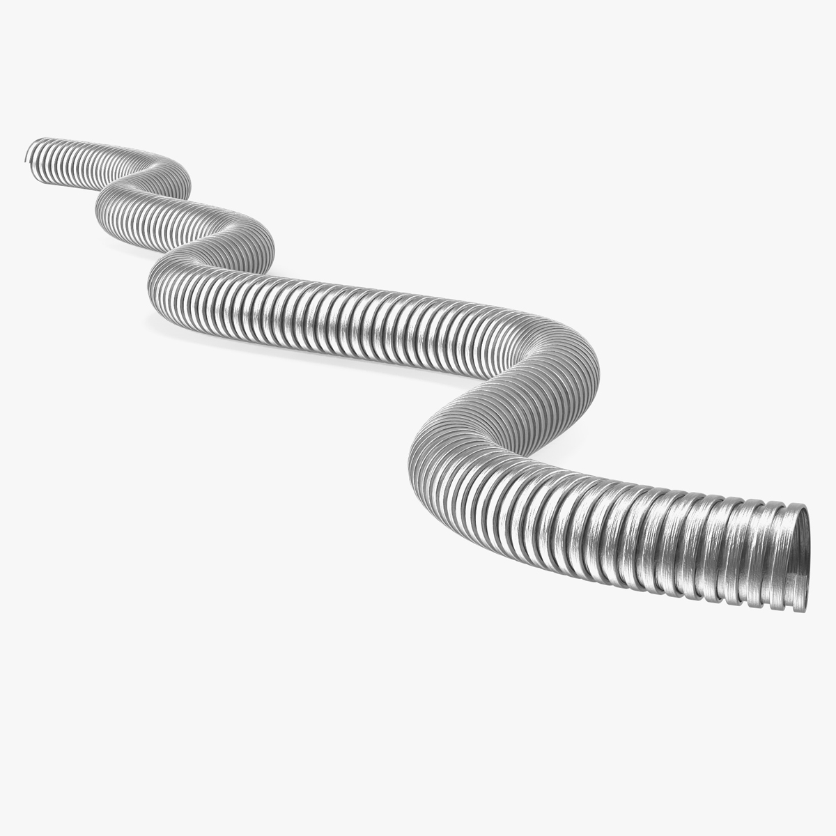 Galvanized Steel Flexible Conduit Rigged for Cinema 4D 3D model
