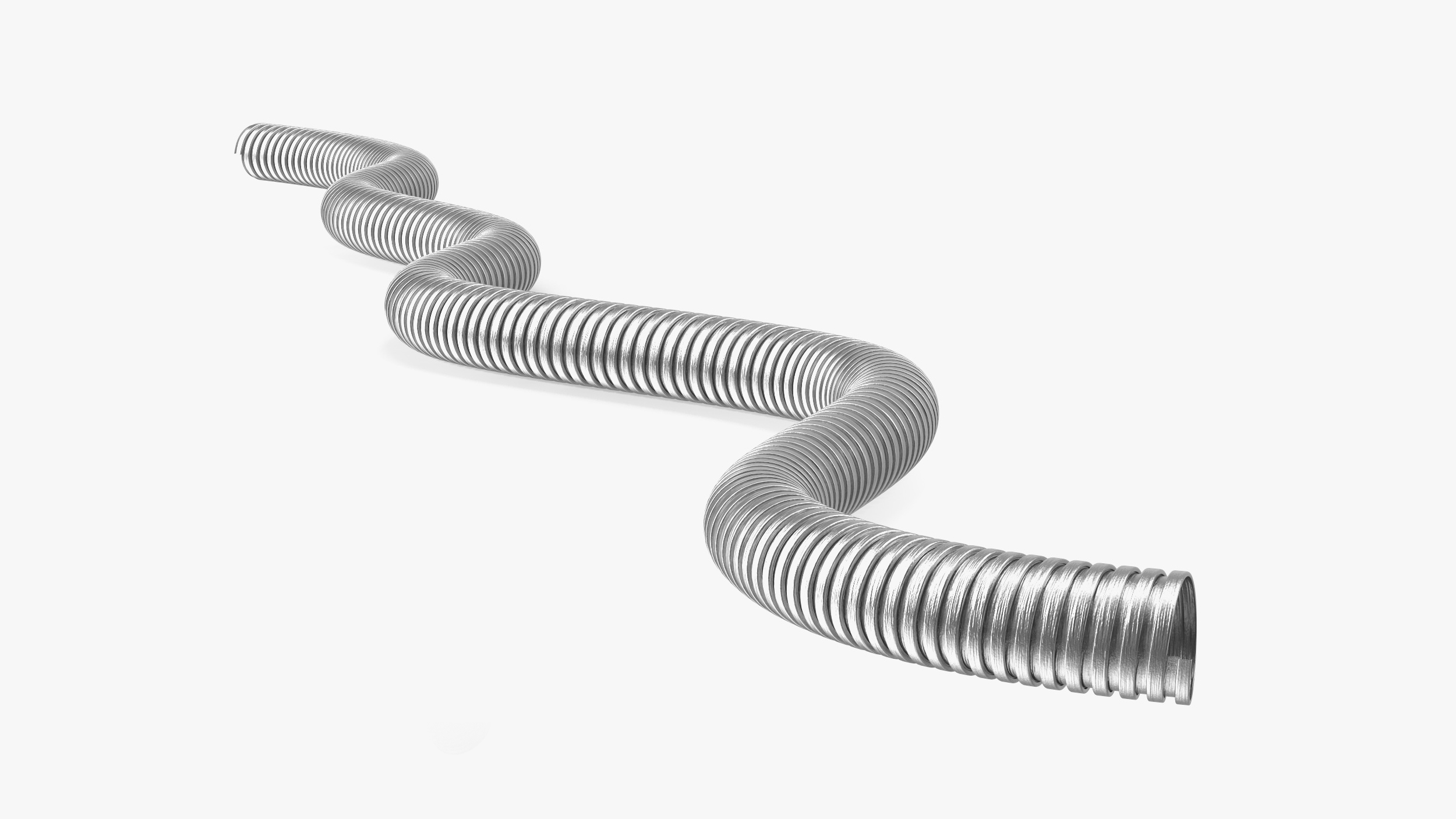 Galvanized Steel Flexible Conduit Rigged for Cinema 4D 3D model