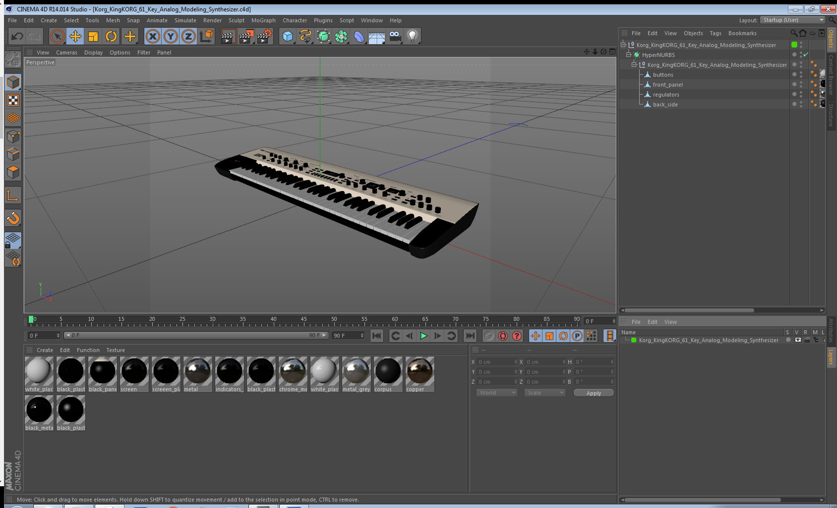 3D Korg KingKORG 61 Key Analog Modeling Synthesizer model