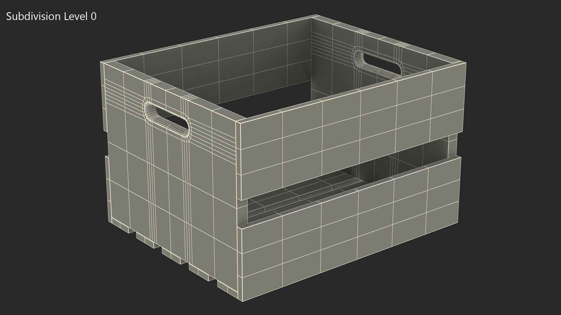 3D Scorched Wooden Large High Fruit Box