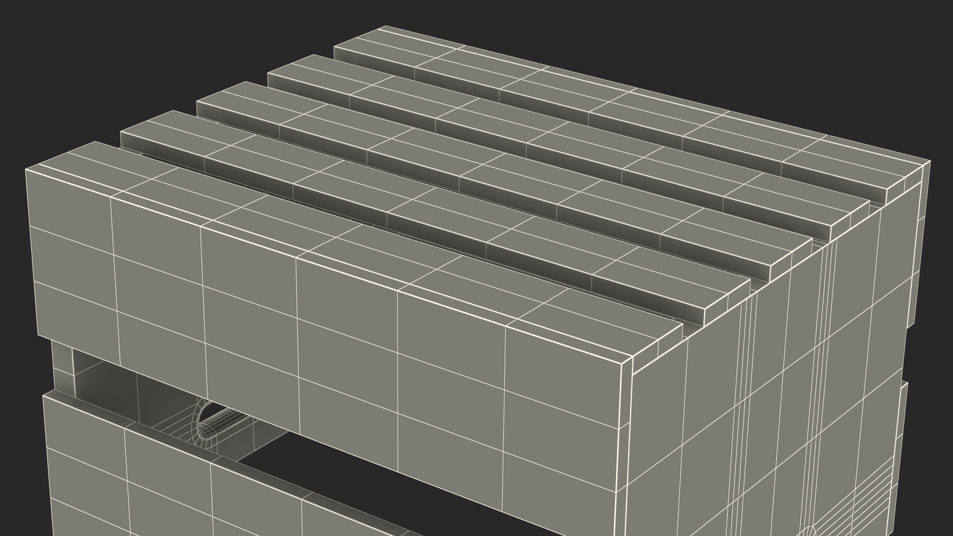 3D Scorched Wooden Large High Fruit Box