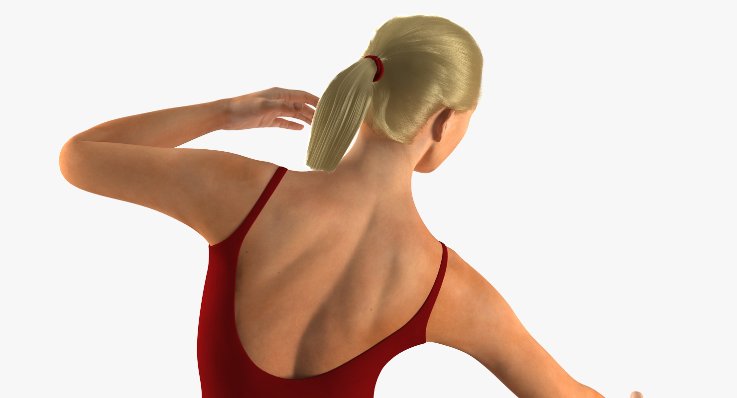 Female Figure Skater Pose 3 3D