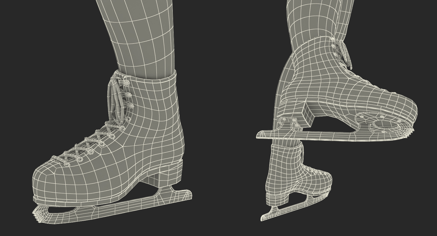 Female Figure Skater Pose 3 3D