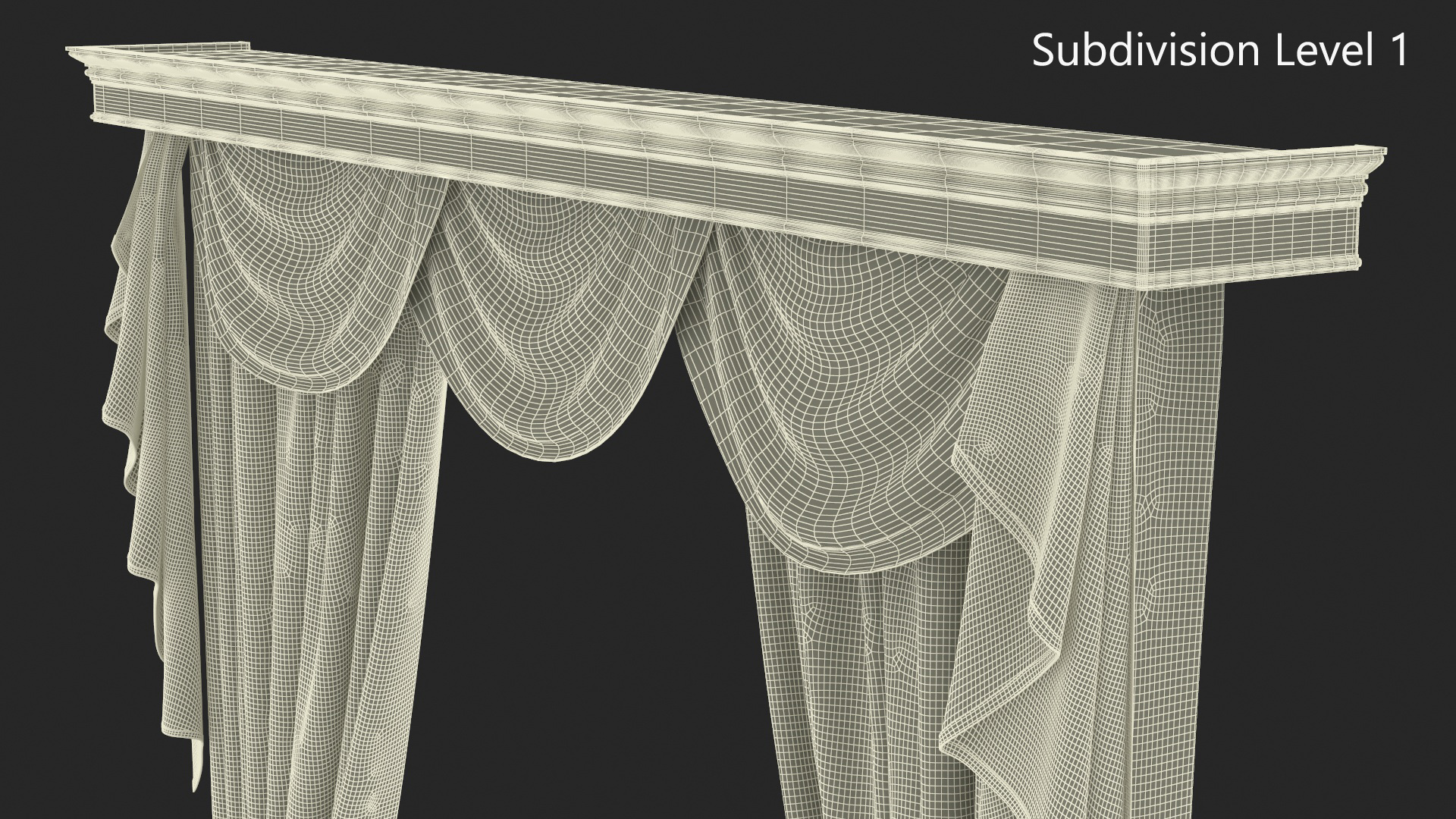 3D Curtains with Valance