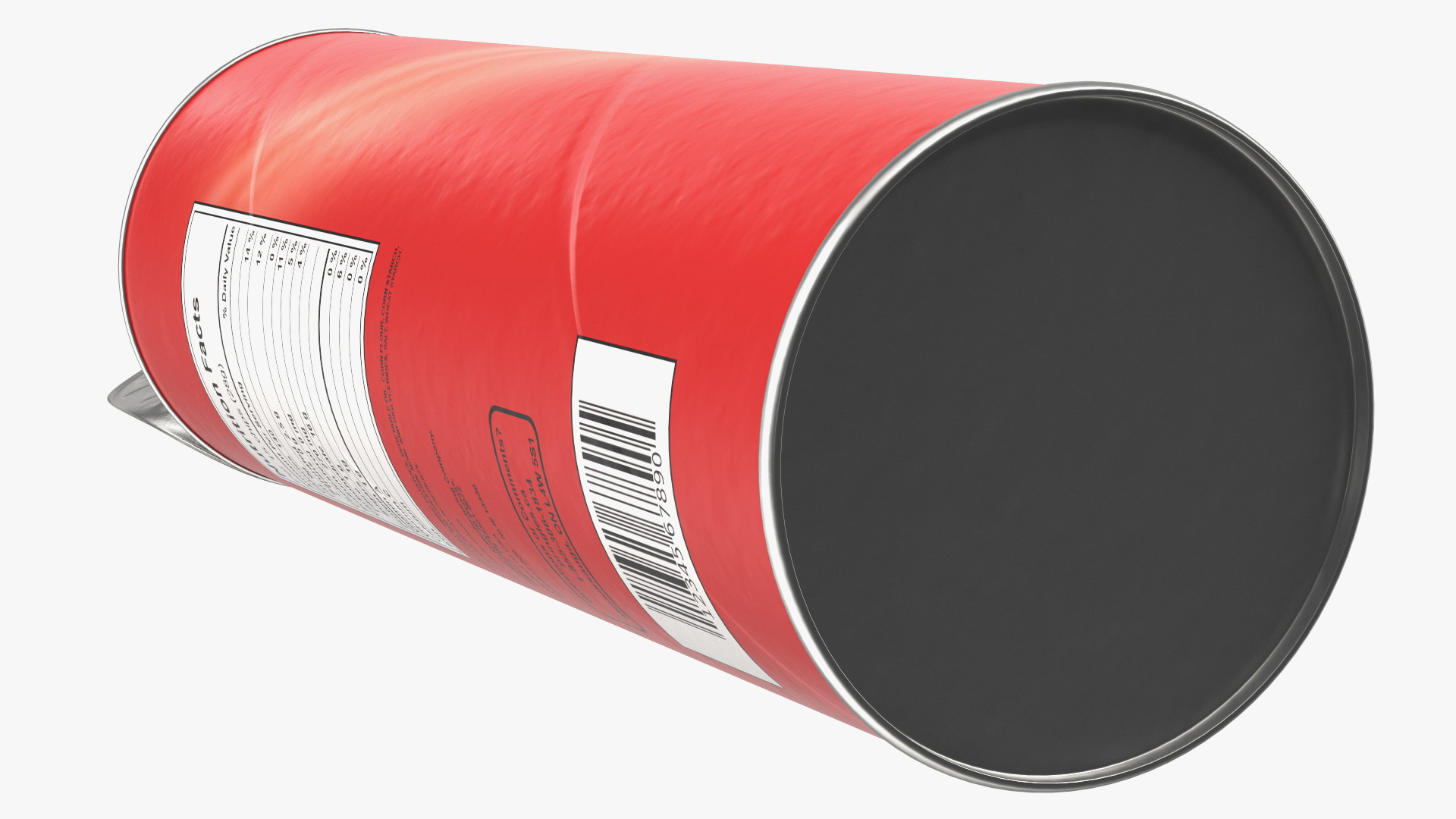 Open Pringles Original Potato Chips Can 3D model