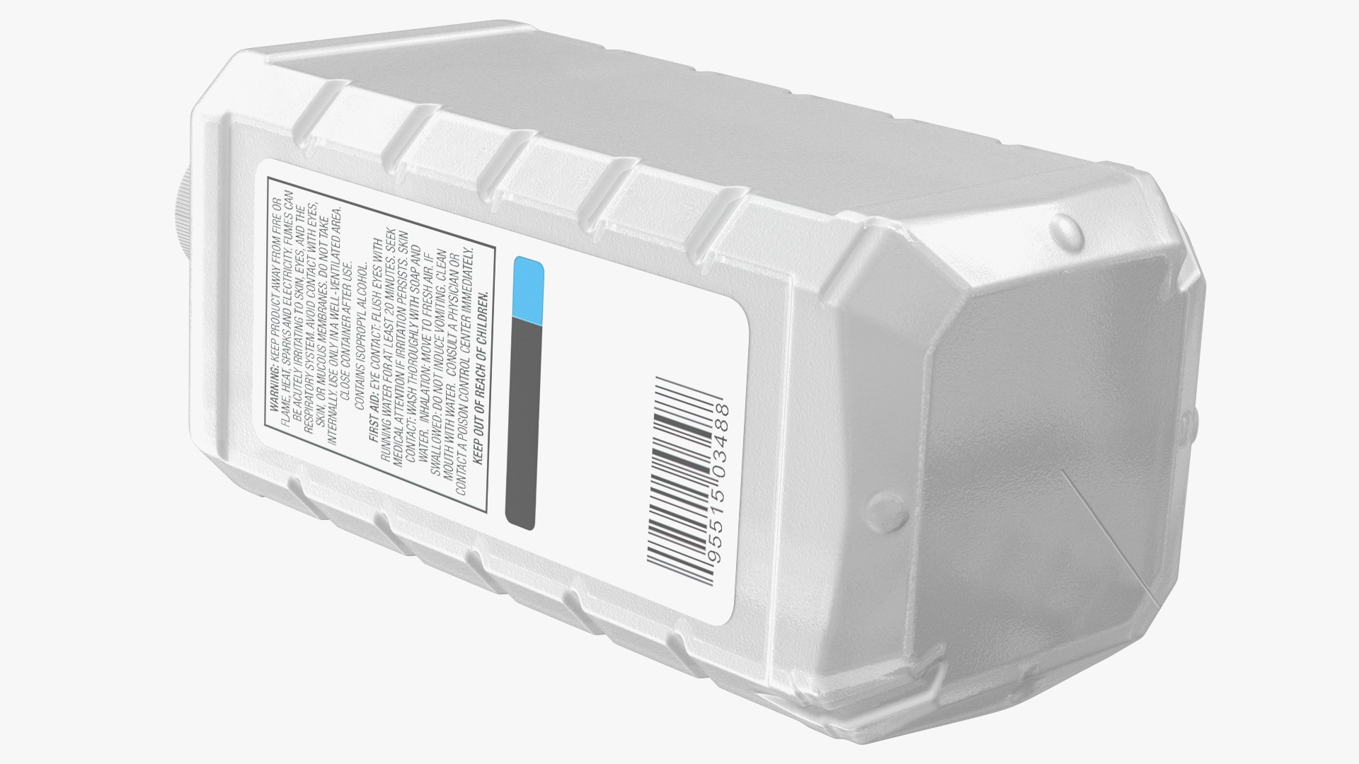 Medical Plastic Vial Isopropyl Alcohol 16 Fl Oz 3D