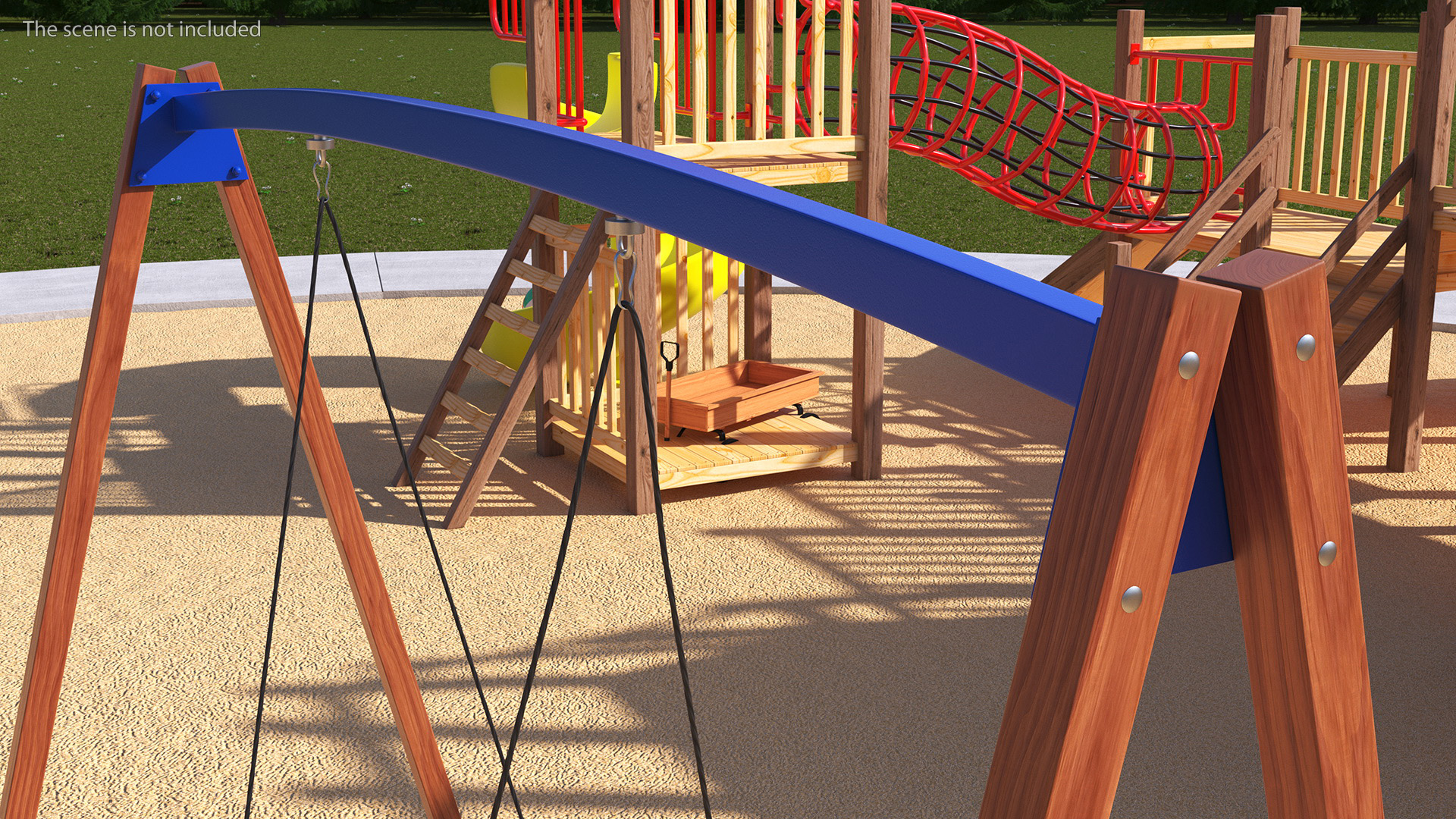 3D Spider Web Saucer Swing Blue model