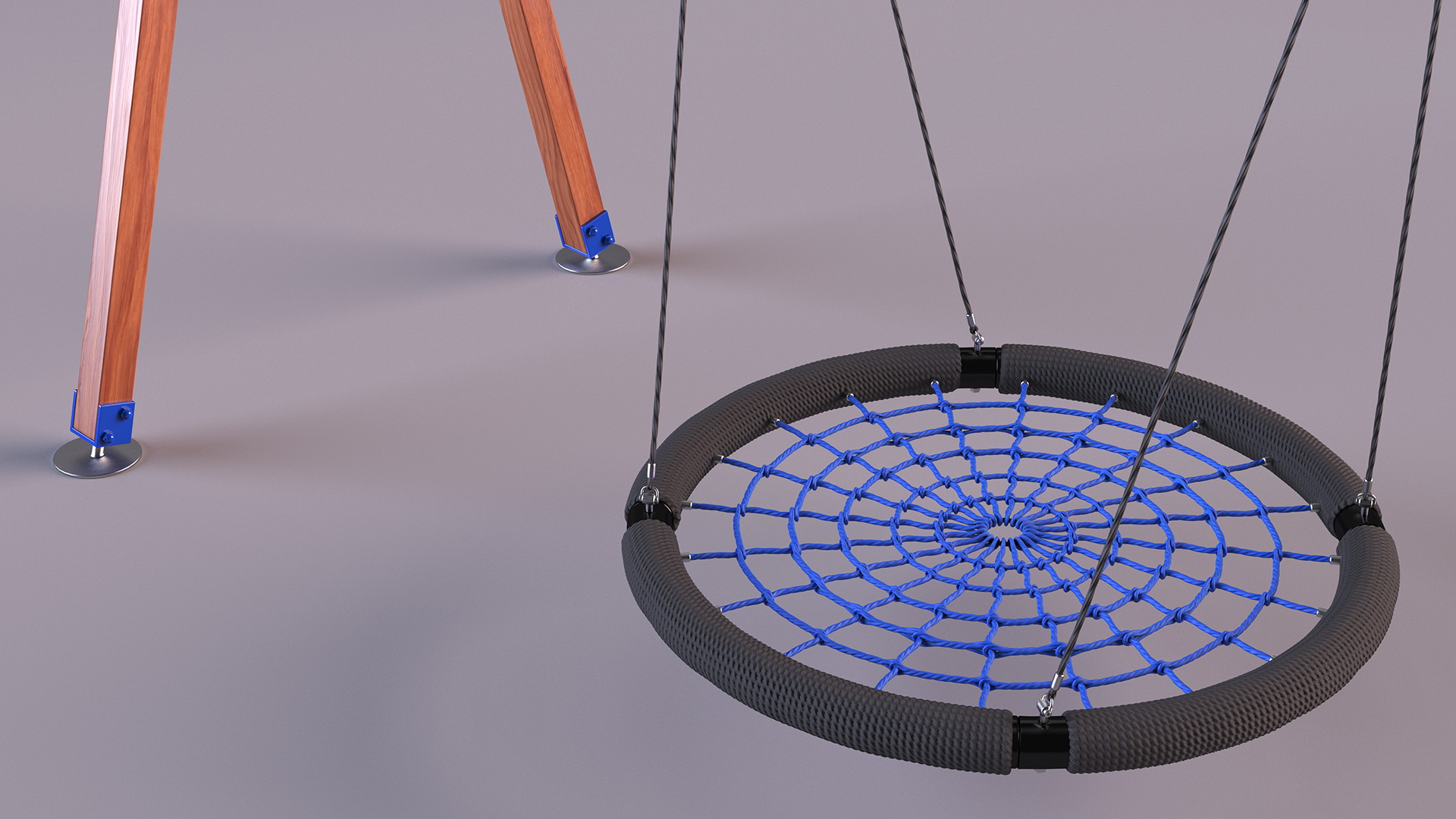 3D Spider Web Saucer Swing Blue model