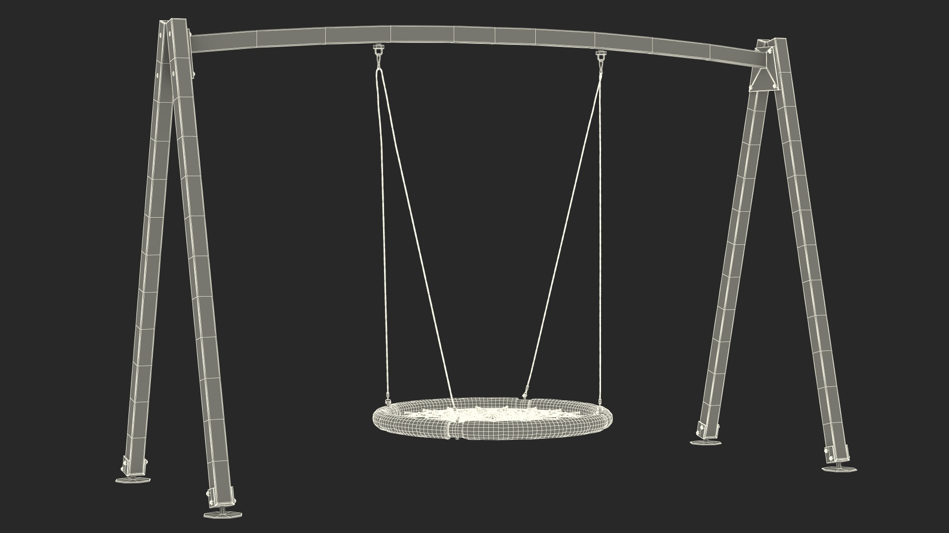 3D Spider Web Saucer Swing Blue model