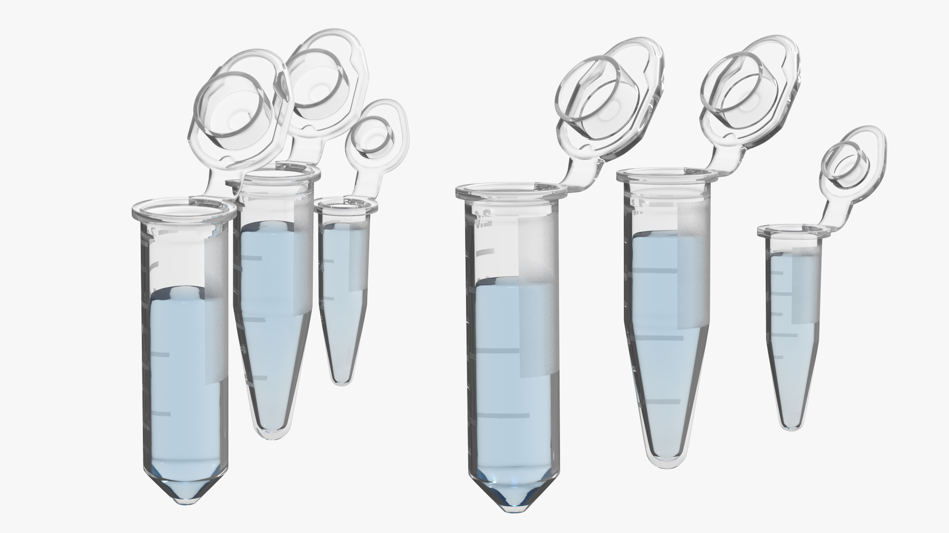 Microcentrifuge Tubes with Liquid Solution Set Blue - view 3