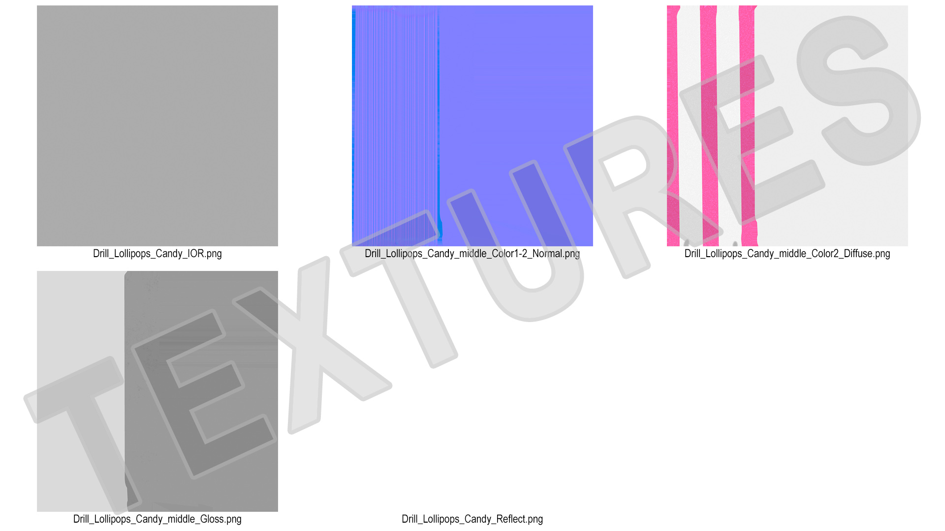3D model Pink Twist Lollipop Stick