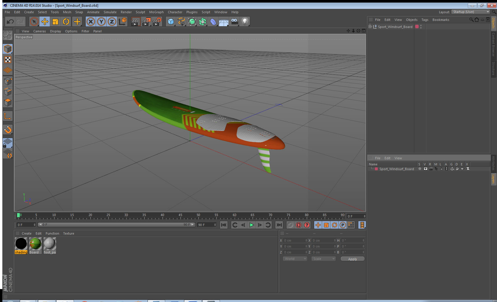 3D model Sport Windsurf Board