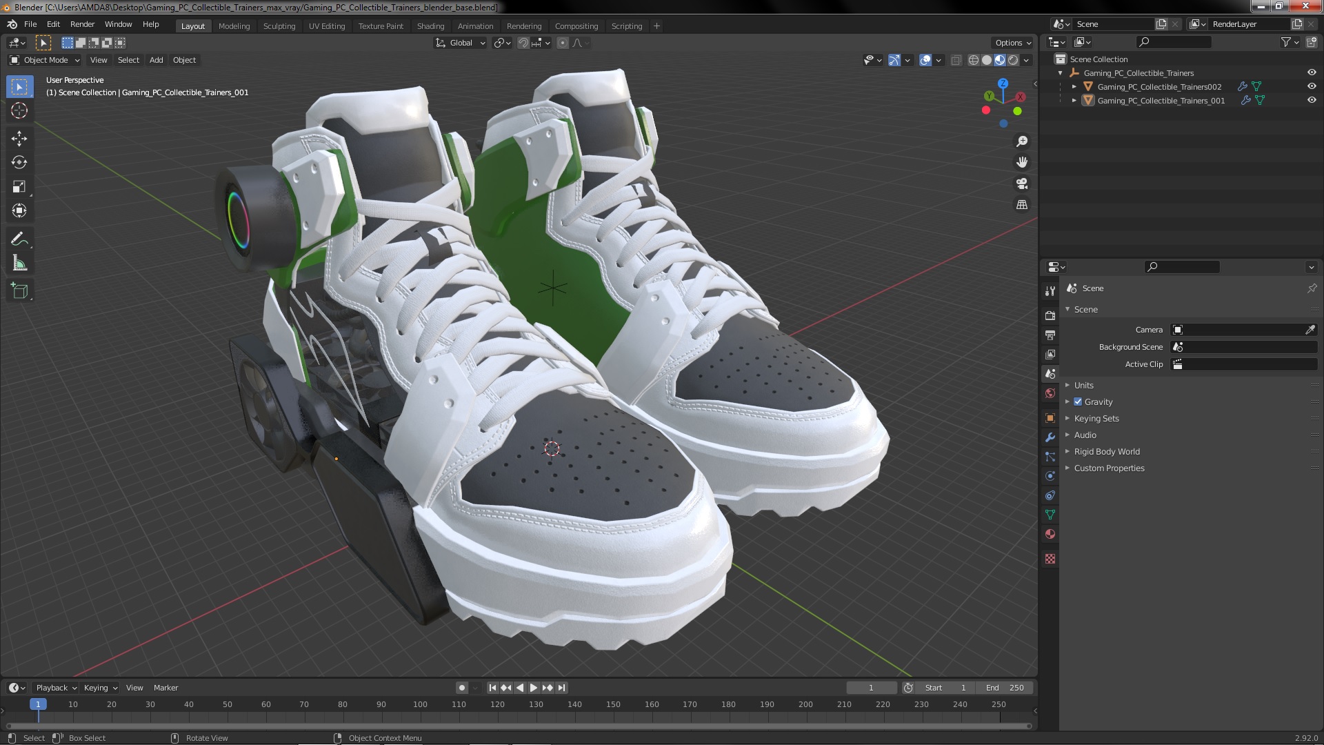 3D model Gaming PC Collectible Trainers