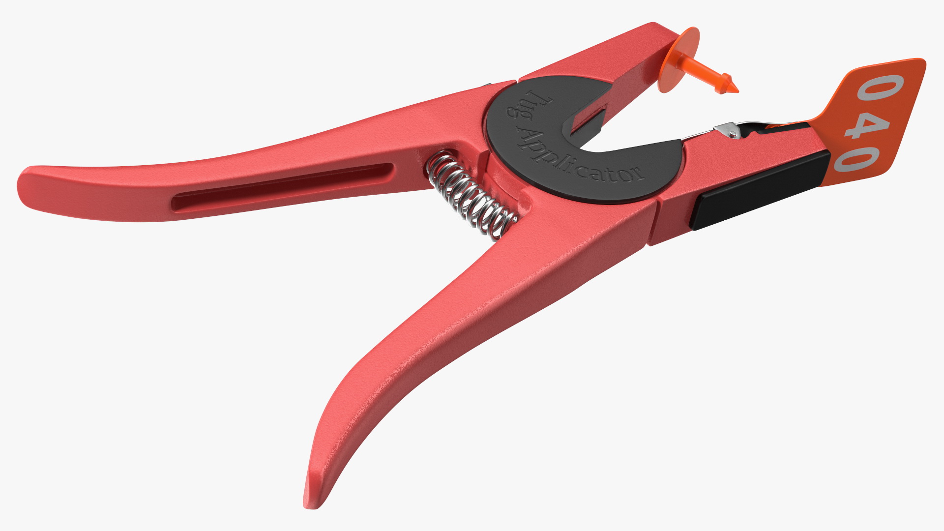 3D Animal Ear Tag Applicator With Ear Tag model