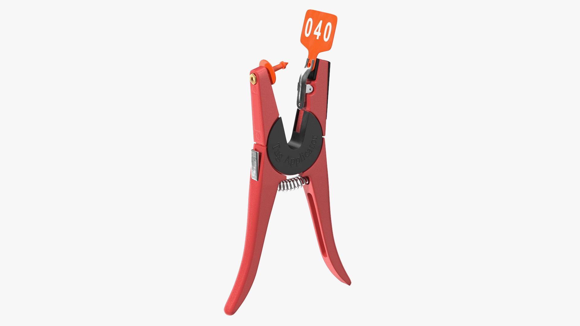 3D Animal Ear Tag Applicator With Ear Tag model