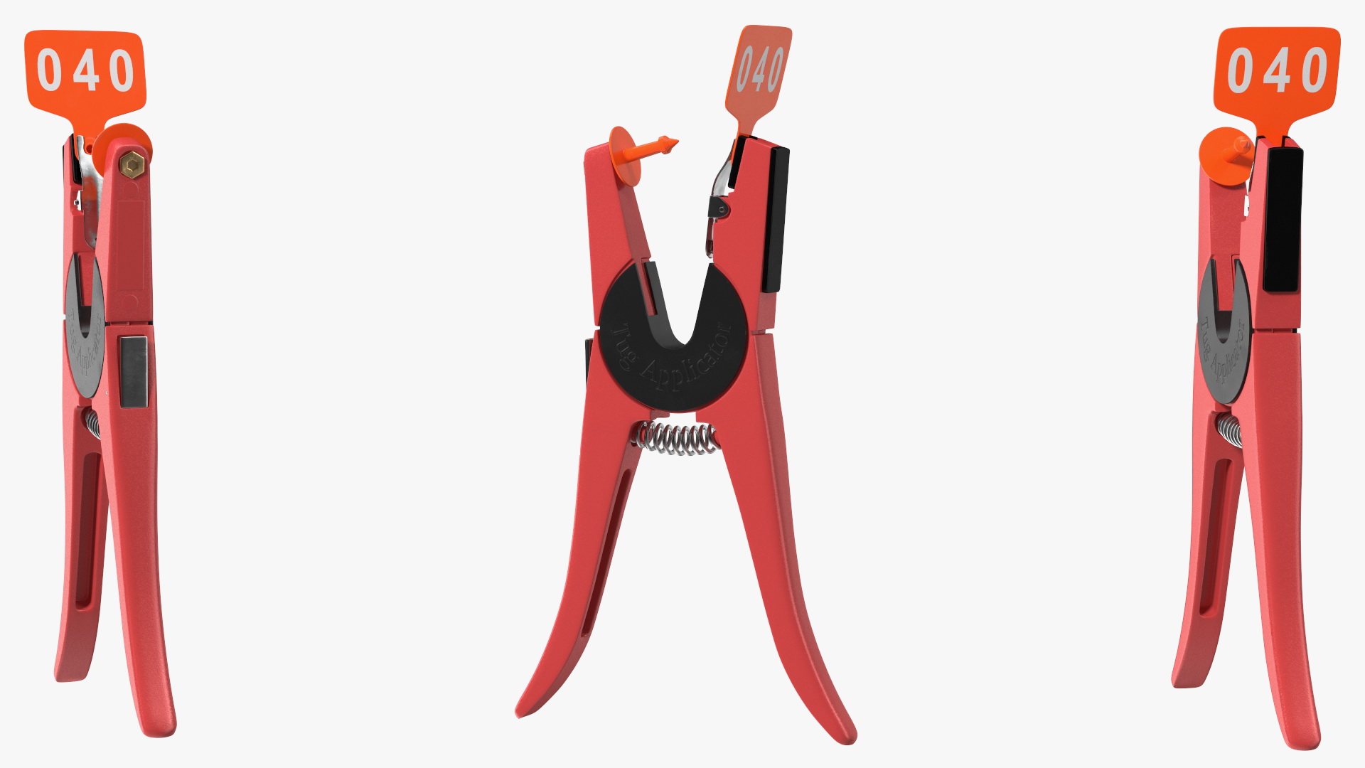 3D Animal Ear Tag Applicator With Ear Tag model