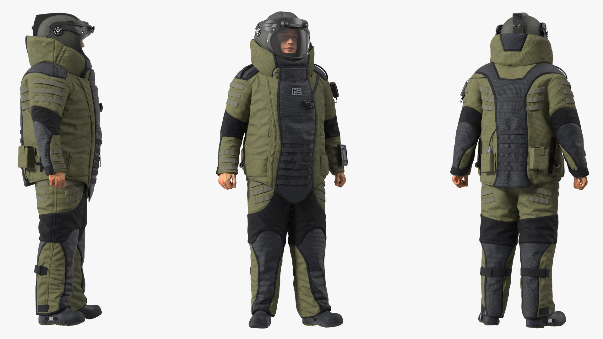 EOD 10 Bomb Suit Rigged for Cinema 4D 3D
