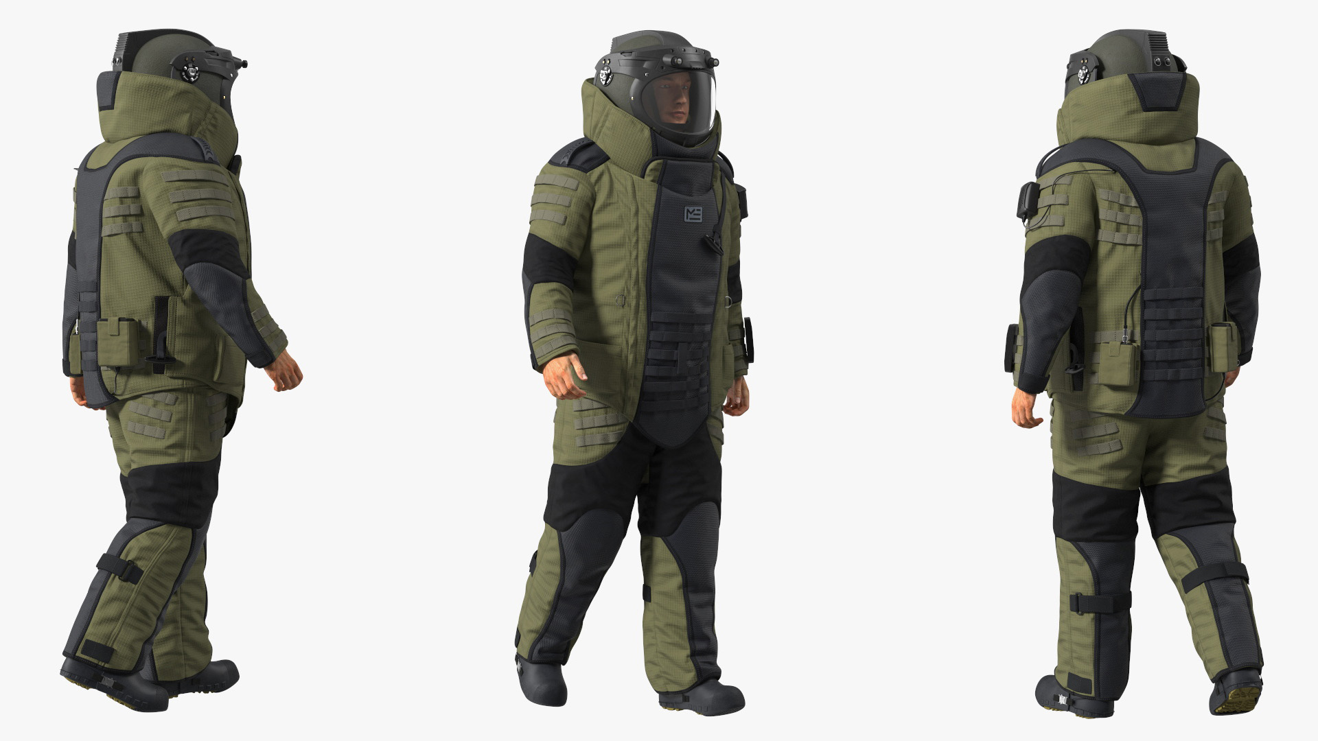 EOD 10 Bomb Suit Rigged for Cinema 4D 3D