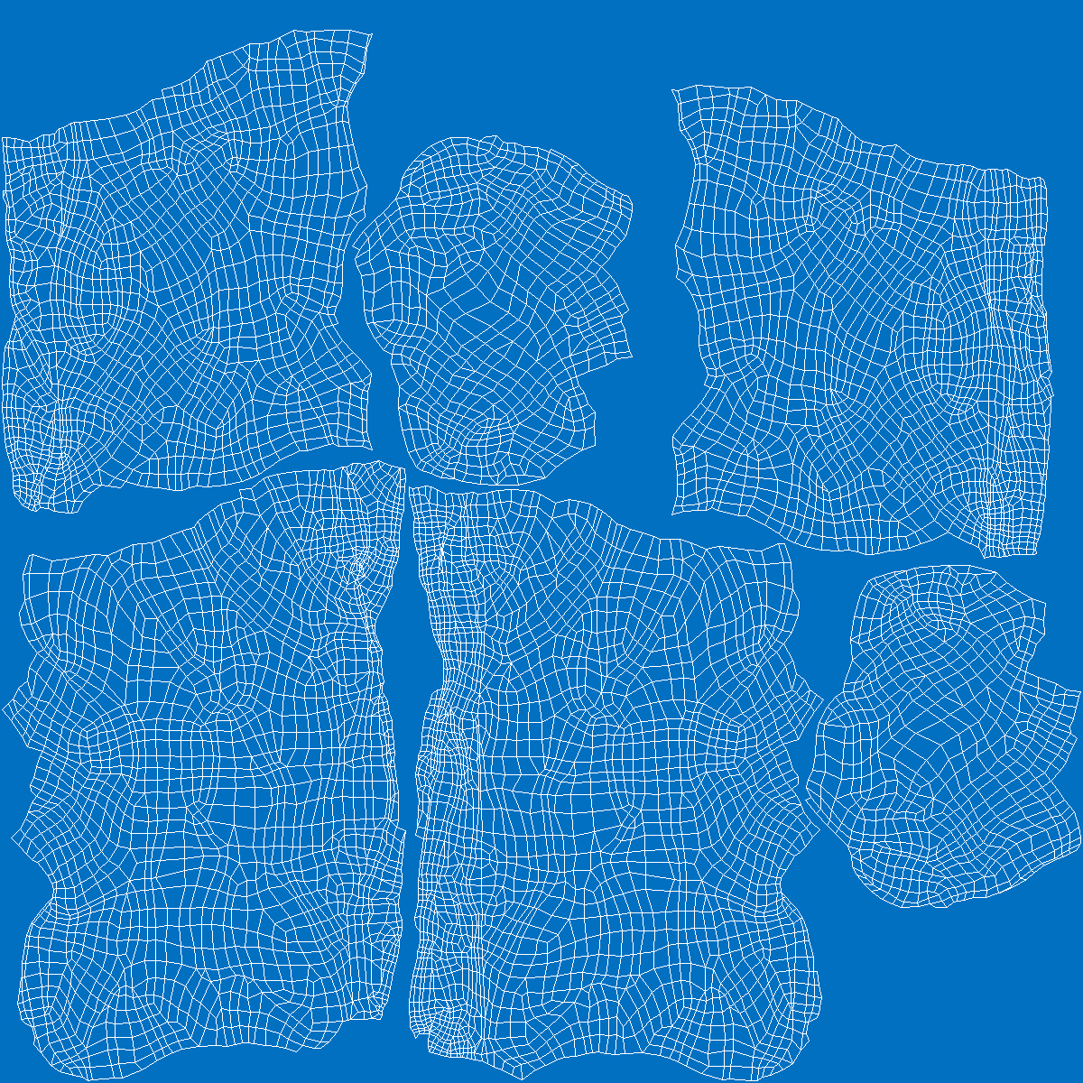 Open Blue Trash Bag 3D model