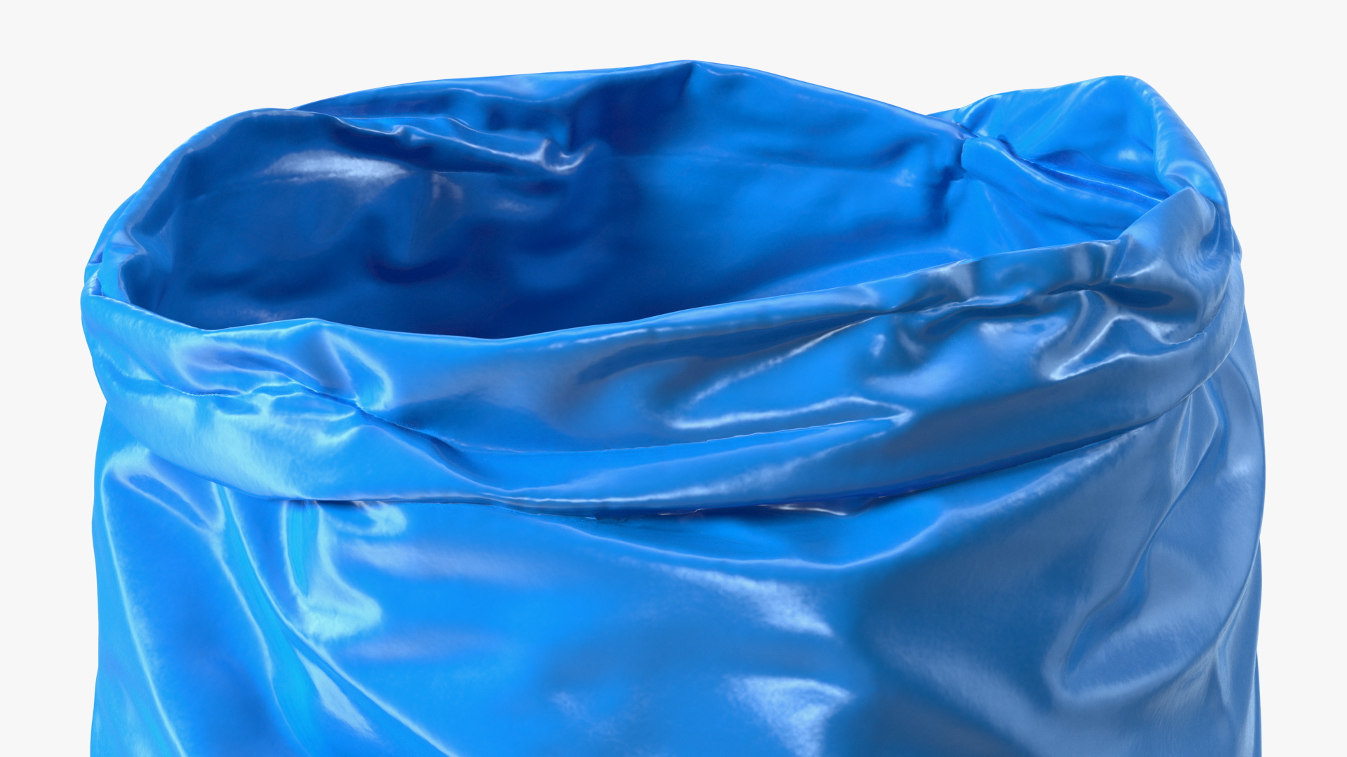 Open Blue Trash Bag 3D model