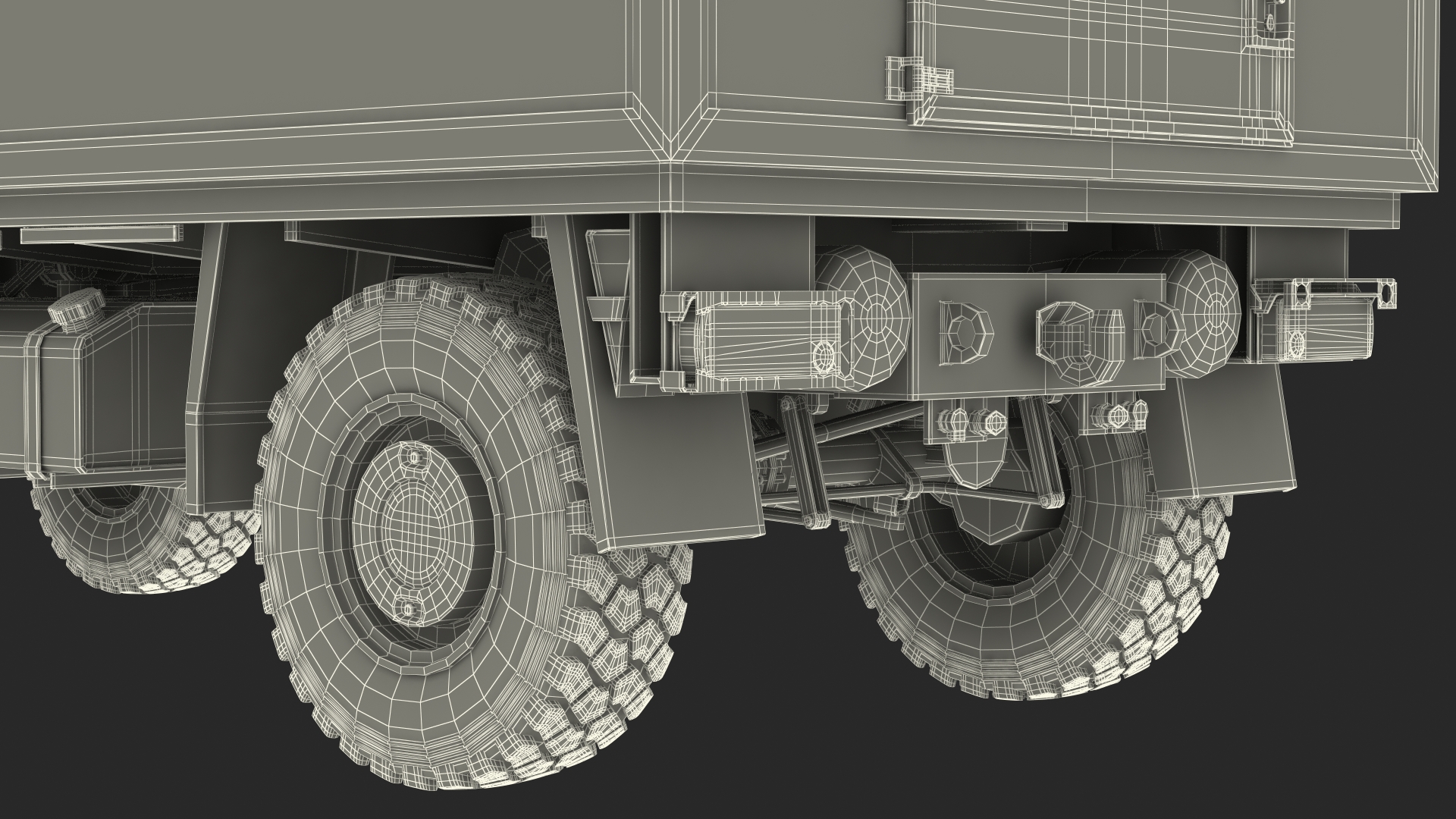 3D model Mercedes Unimog 4023 Ambulance Vehicle Rigged