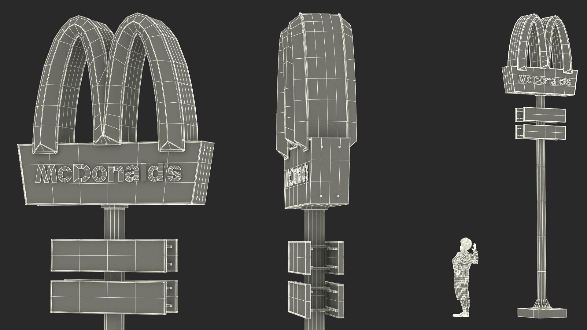 McDonalds Clown and McDonalds Pylon Fur 3D model