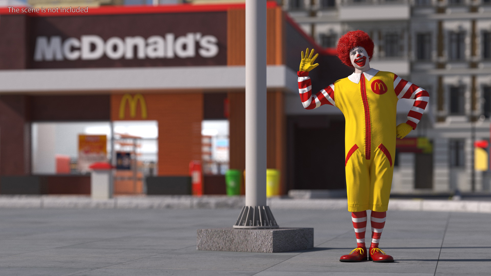 McDonalds Clown and McDonalds Pylon Fur 3D model