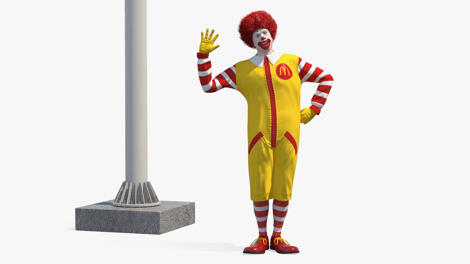 McDonalds Clown and McDonalds Pylon Fur 3D model