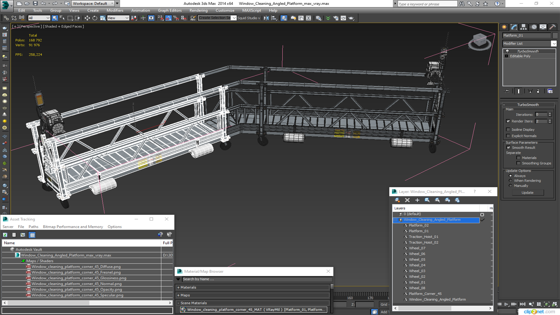 3D Window Cleaning Angled Platform