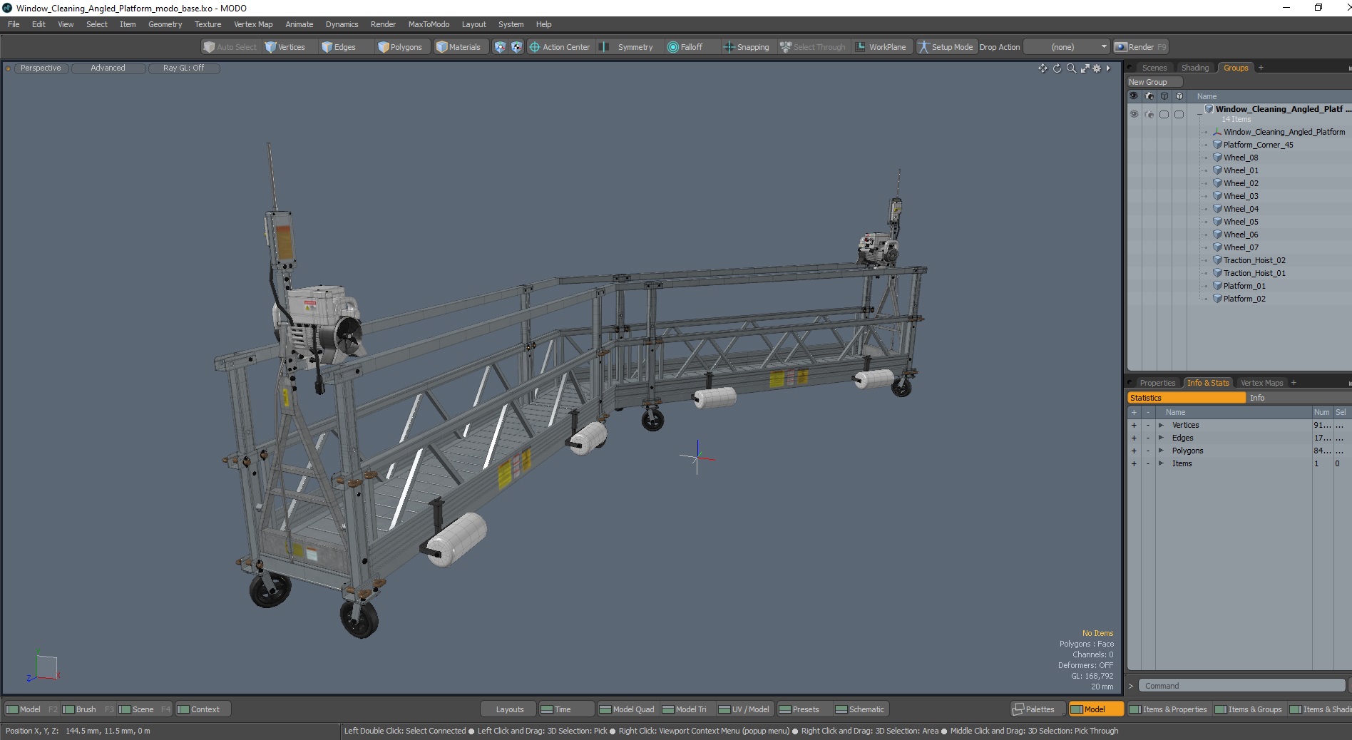 3D Window Cleaning Angled Platform