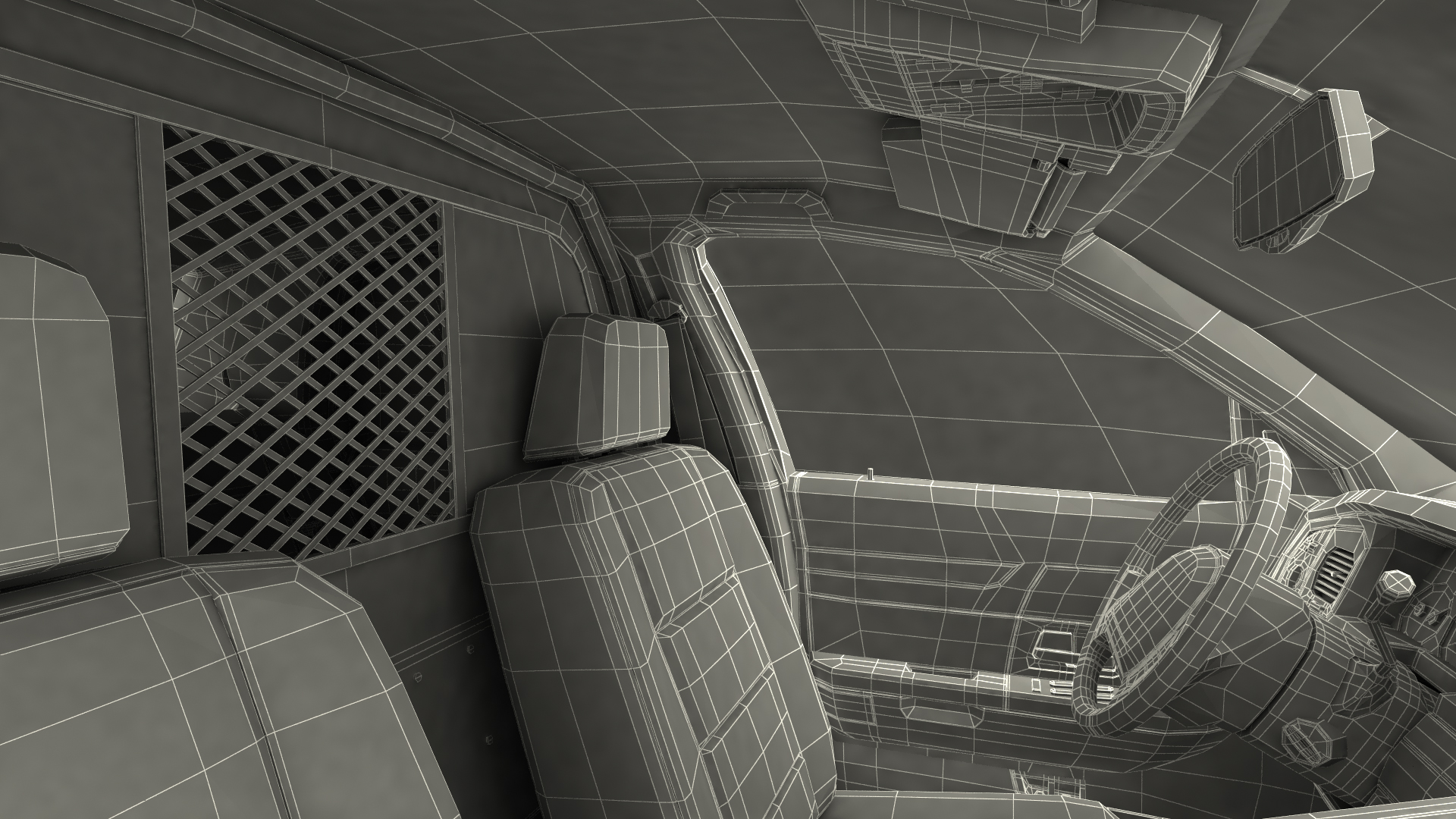 3D model Generic Police Car NYPD Rigged