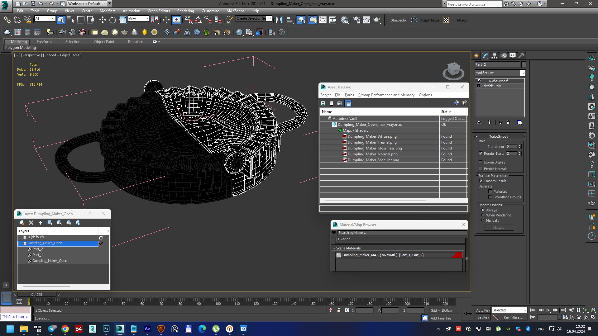 Dumpling Maker Open 3D model