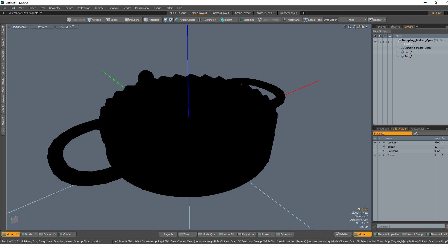 Dumpling Maker Open 3D model